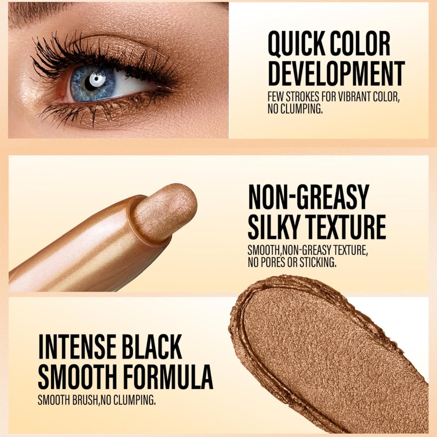 Jolilab Eyeshadow Stick Set, 2 Colors Matte Professional Bright-Colored Contouring and Highlight Eyeshadow Stick, Cream Waterproof Long Lasting High Pigmented Eye Shadow(2, 05+23 2pcs)