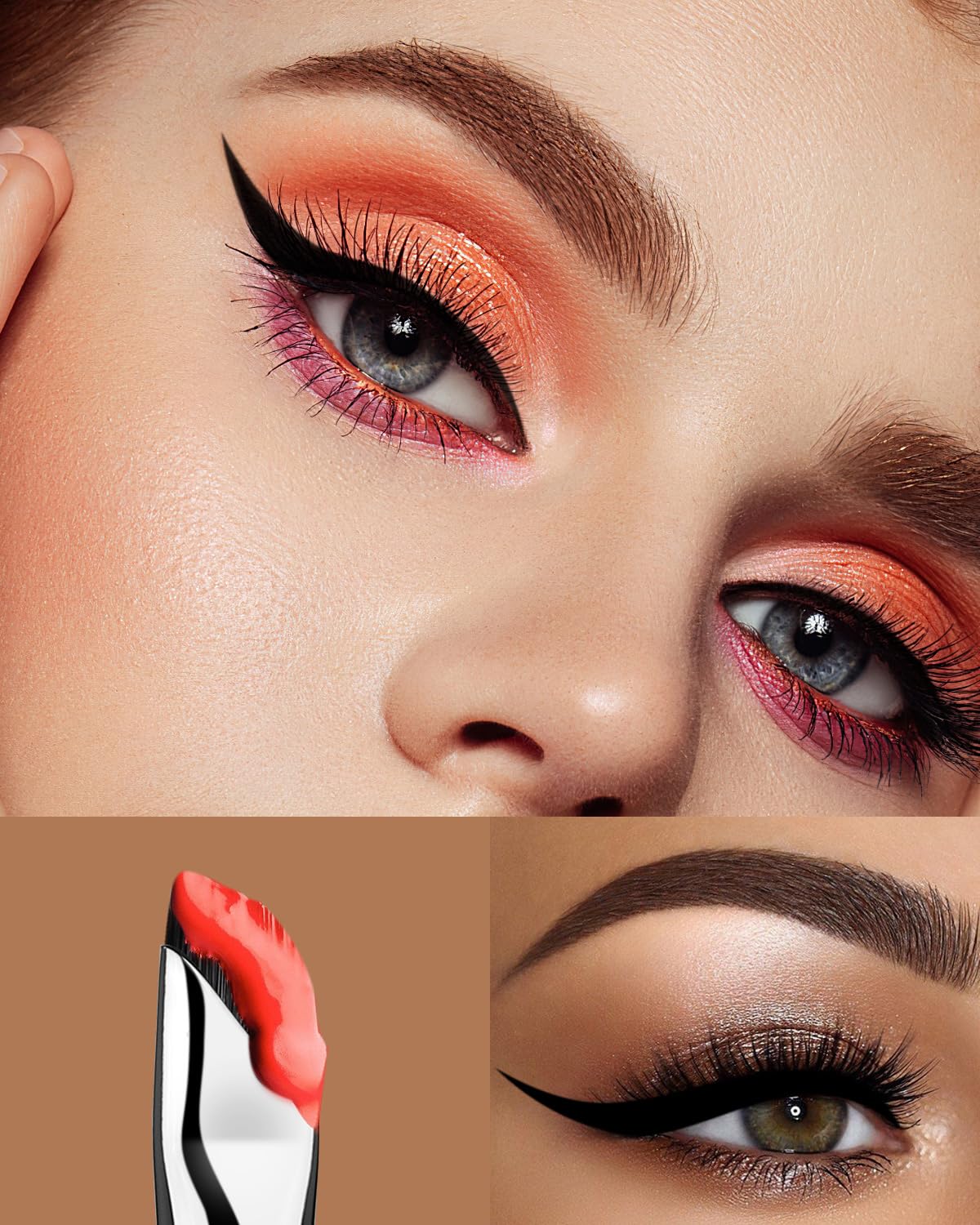 EIGSHOW Eyeshadow Smudge Brush & Eyeliner Brush, High-End Precision Eye Makeup Tools for Blending Cat Eye, Winged Liner (E865&E806)