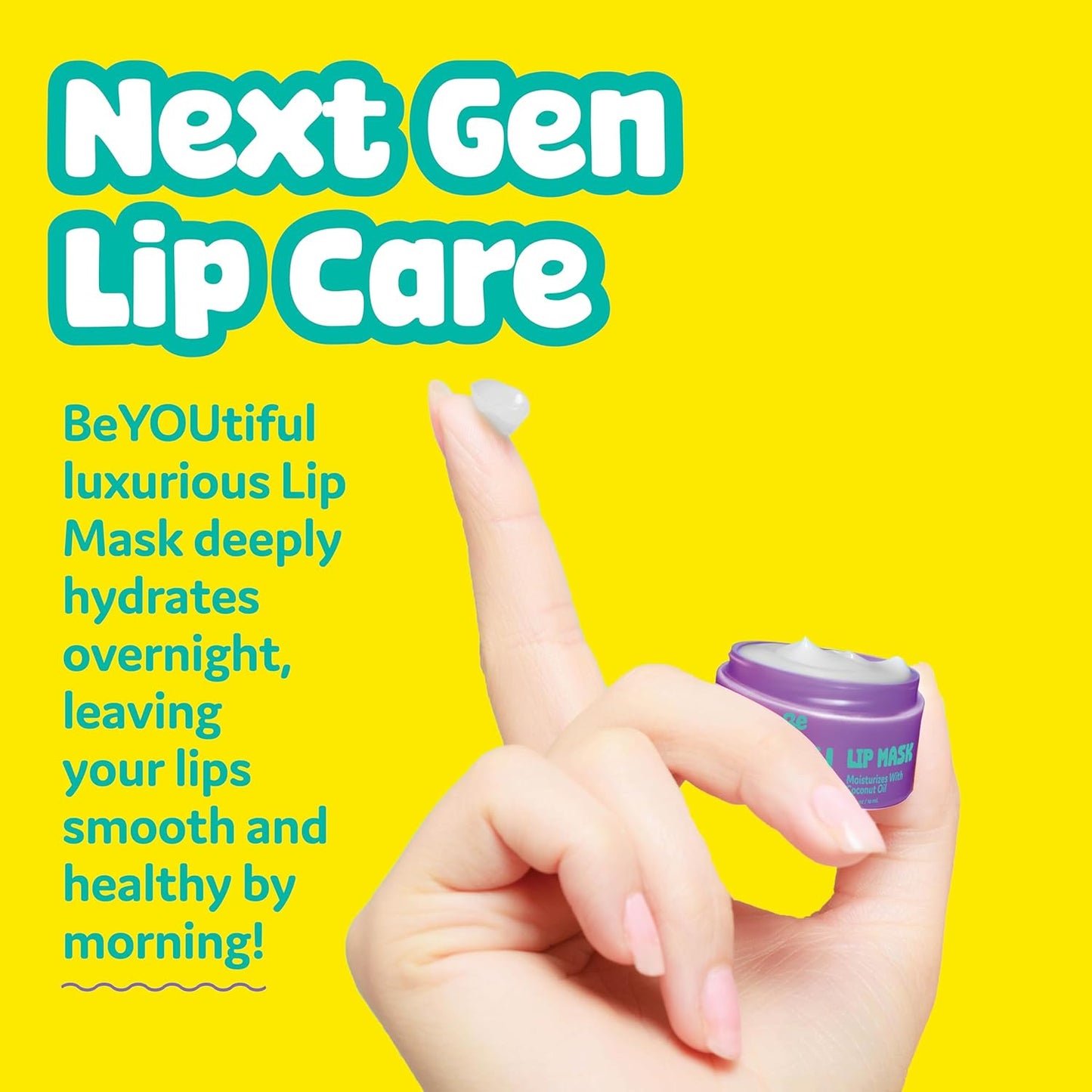 Lip Masks Set by BeYOUtiful, Hydrating Lip Balm Treatment for Dry, Chapped Lips, Lip Gloss for Girls and Boys, Skin Care for Teens, 2pc, 0.3oz Each