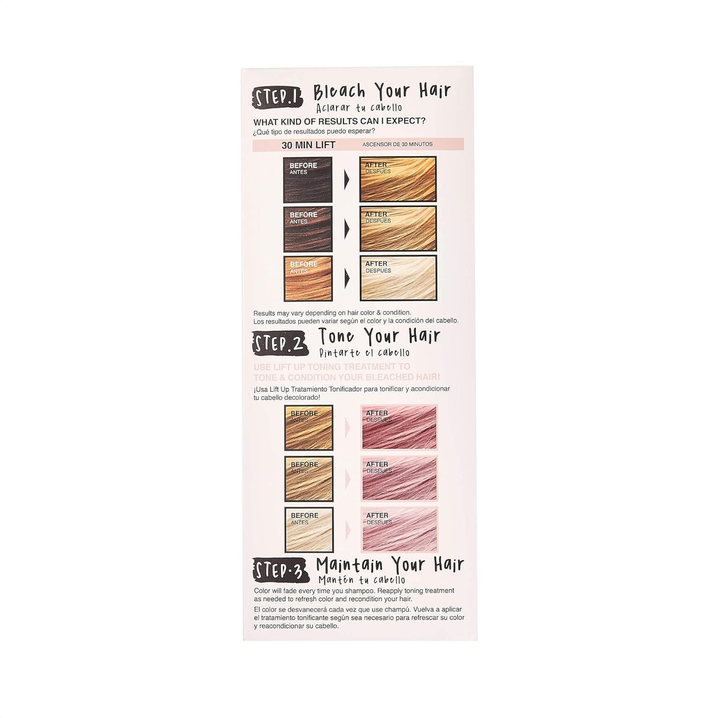 KISS Lift Up Complete Hair Bleach Kit with Revitalizing Plex Serum, Strengthen and Protect Hair, 6-Pc Kit Includes Powder Lightener, Creme Developer & More