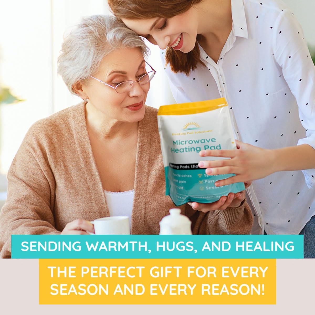 Microwavable Heating Pads for Neck Pain Relief, Back Pain, Shoulder Pain Relief - Microwave Heating Pad for Cramps and Muscle Relief, Hands- Free Heat Pack for Tense Muscle - 1 Pack