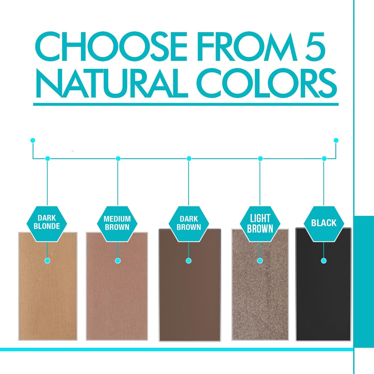 Root Touch Up Hair Color Root Cover Up with Double-Ended Brush for Hair Color for Gray Hair Coverage - Portable Hair Powder Solution for Quick Gray Coverage (Medium Brown, 6g)