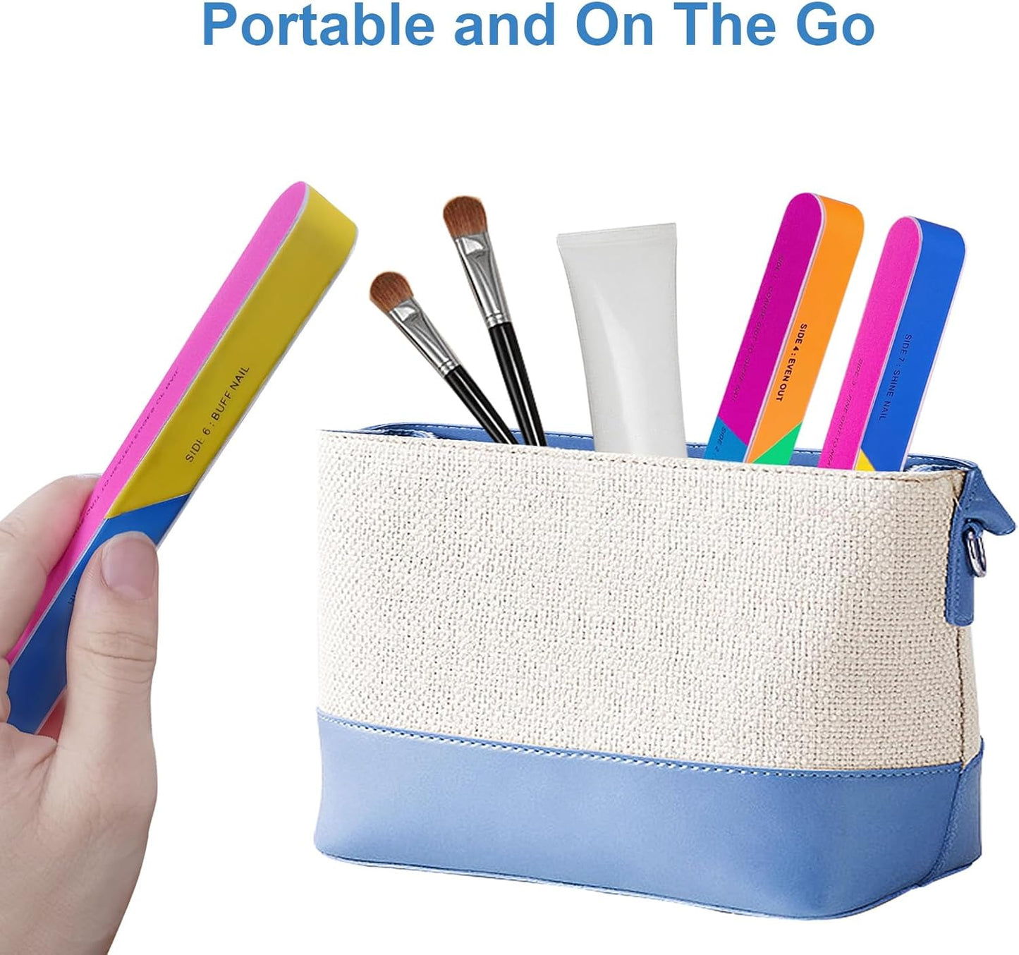 7 Way Nail Buffer (6 Pcs), Nail Buffers Blocks for Natural Nails Shine Smoother Buffing Block for Shinning Fingernail Emery Board Buffing Blocks (6 Pcs Shine Buffer 7 Way)