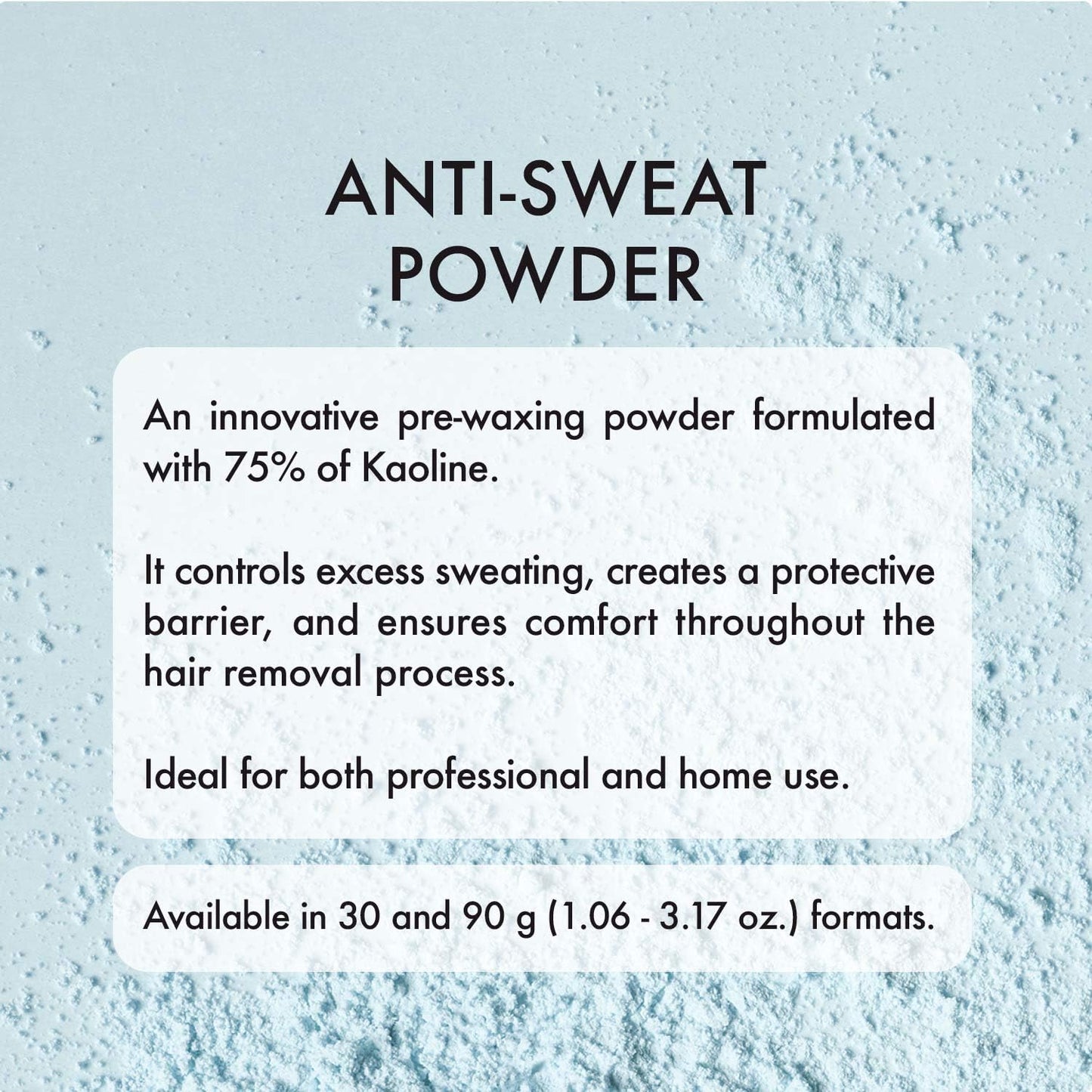 Italwax Help Line Anti-Sweat Powder 1.06 oz (30g) – Soothing Kaolin Formula – Prepares Skin for Waxing – Controls Moisture – For Professional and Home Use