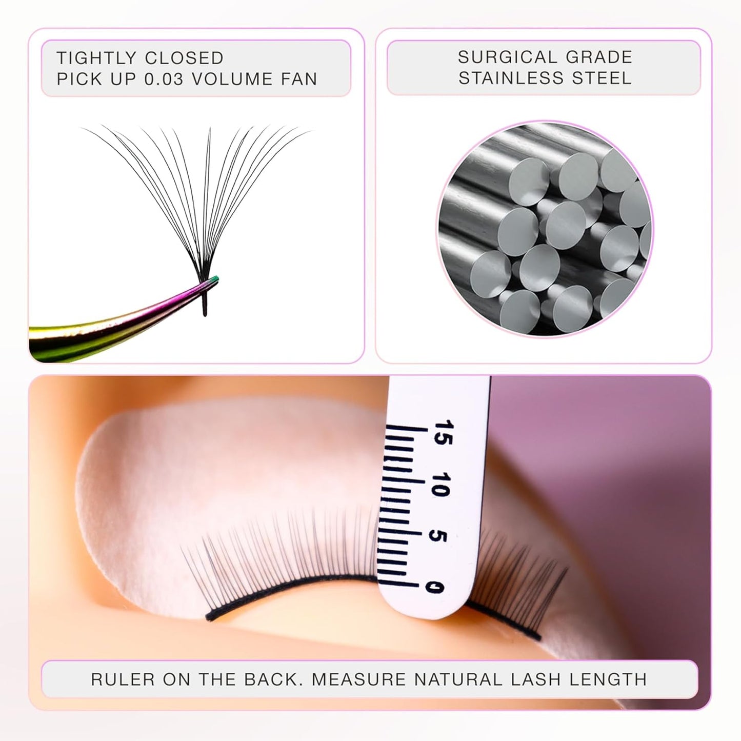 Curacoro Lash Tweezer - Professional & Precision Fiber Tip Grip Lash Tweezers for Eyelash Extensions, Multi Shapes & Purposes Tweezers for Volume, Isolation & Classic Lashes (Galaxy, Save Time)