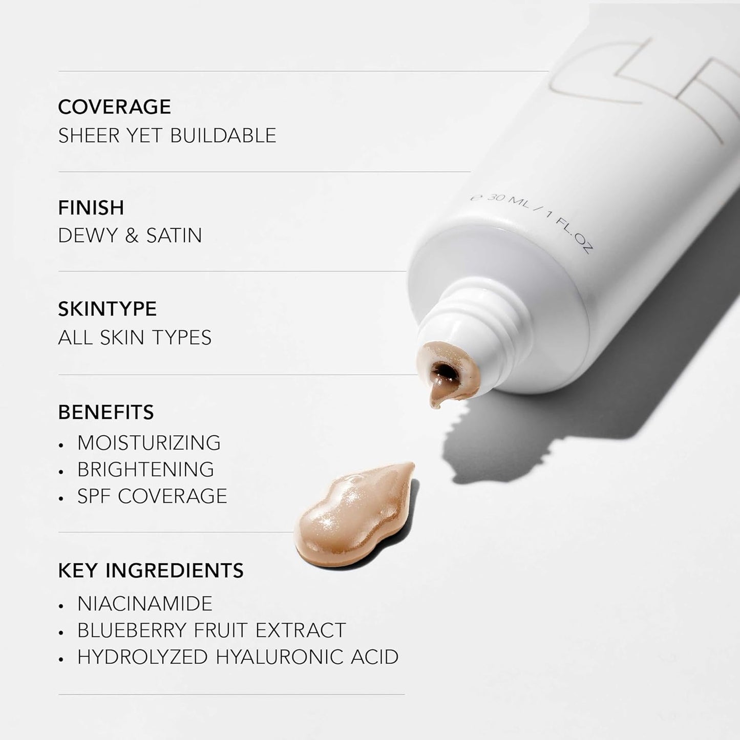 CLE Cosmetics CCC Cream (Golden Medium 301 / SPF 50) - Color Correcting CC Cream Hybrid with Sunscreen - Lightweight, Hydrating Light to Medium Coverage Foundation - 1 fl oz