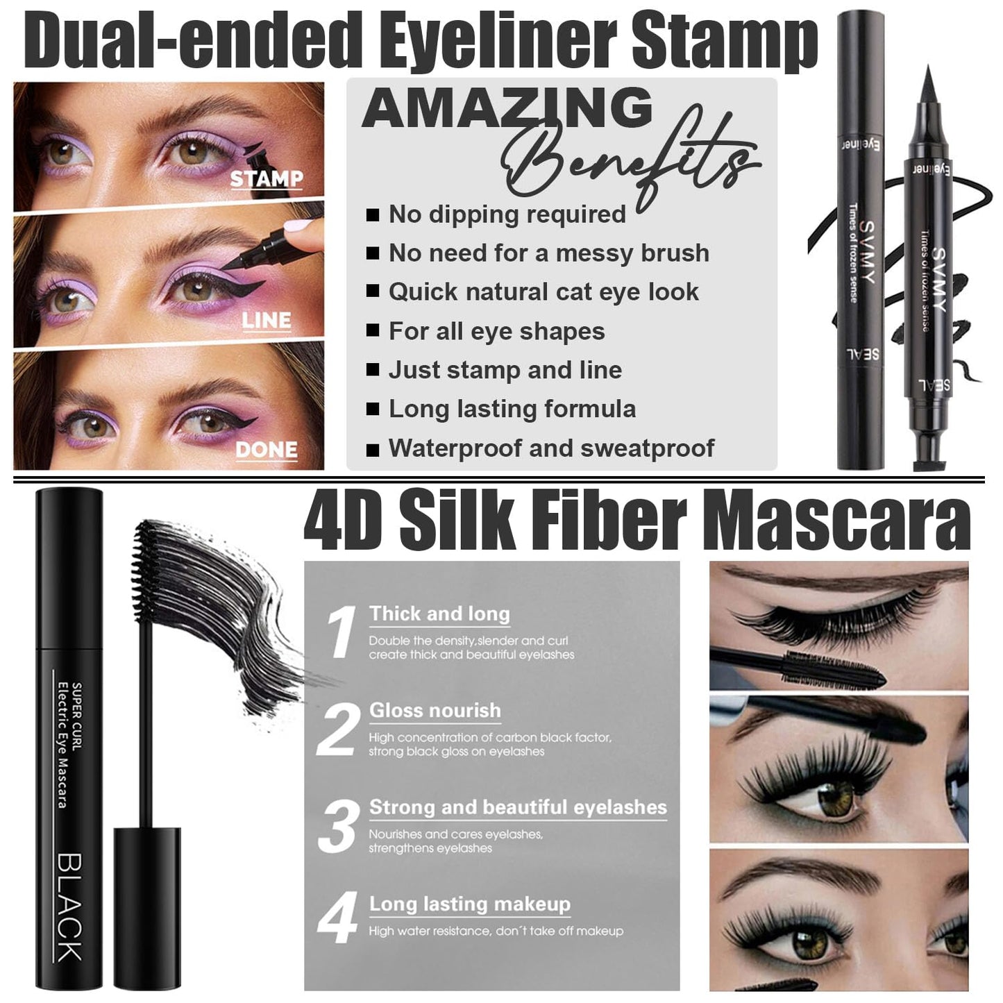 All in One Makeup Kit for Women Full Kit, Includes 12 Colors Naked Eyeshadow,Liquid Foundation, Lipstick Set, Mascara, Makeup Brush, Makeup Sponge, Eyebrow Powder, Eyebrow Soap, Eyeliner Stamp(#104)