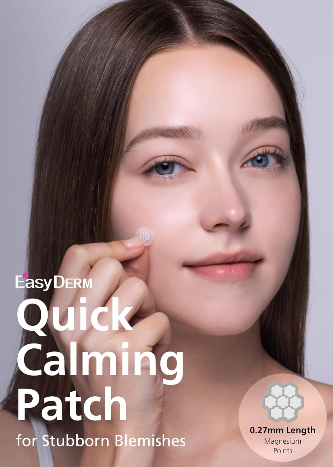EasyDerm Quick Calming Magnesium Patches – 30 Patches Bulk Pack, Individually Wrapped Acne Care, Includes Tweezers & Ampoule, Korean Skincare, Made by Daewoong Pharmaceutical