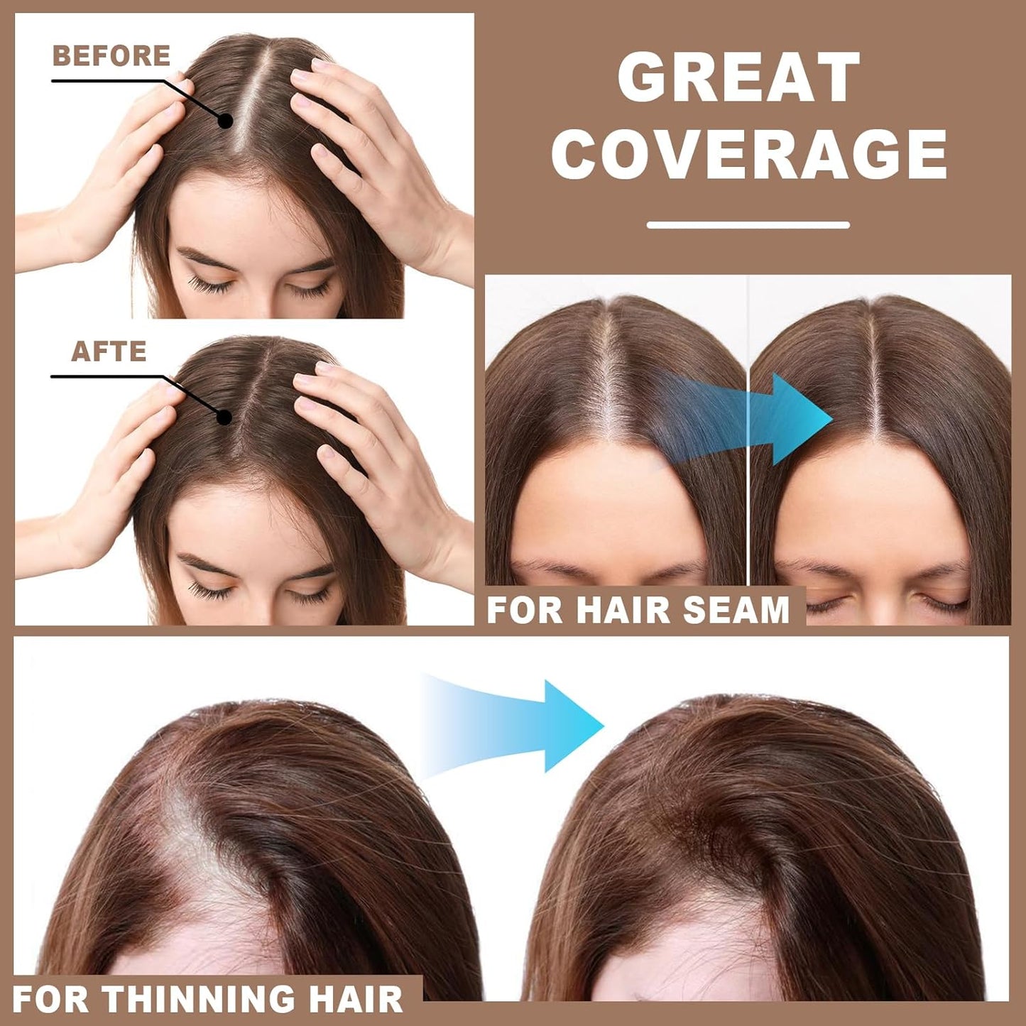 Root Touch Up Powder Instantly Conceals Hair Loss, Gray Root Cover Up Powder, Water & Sweat Resistant Hair Powder for Thinning Hair Men & Women, Includes Brush (Light Blonde, 4g Bottle with Brush)