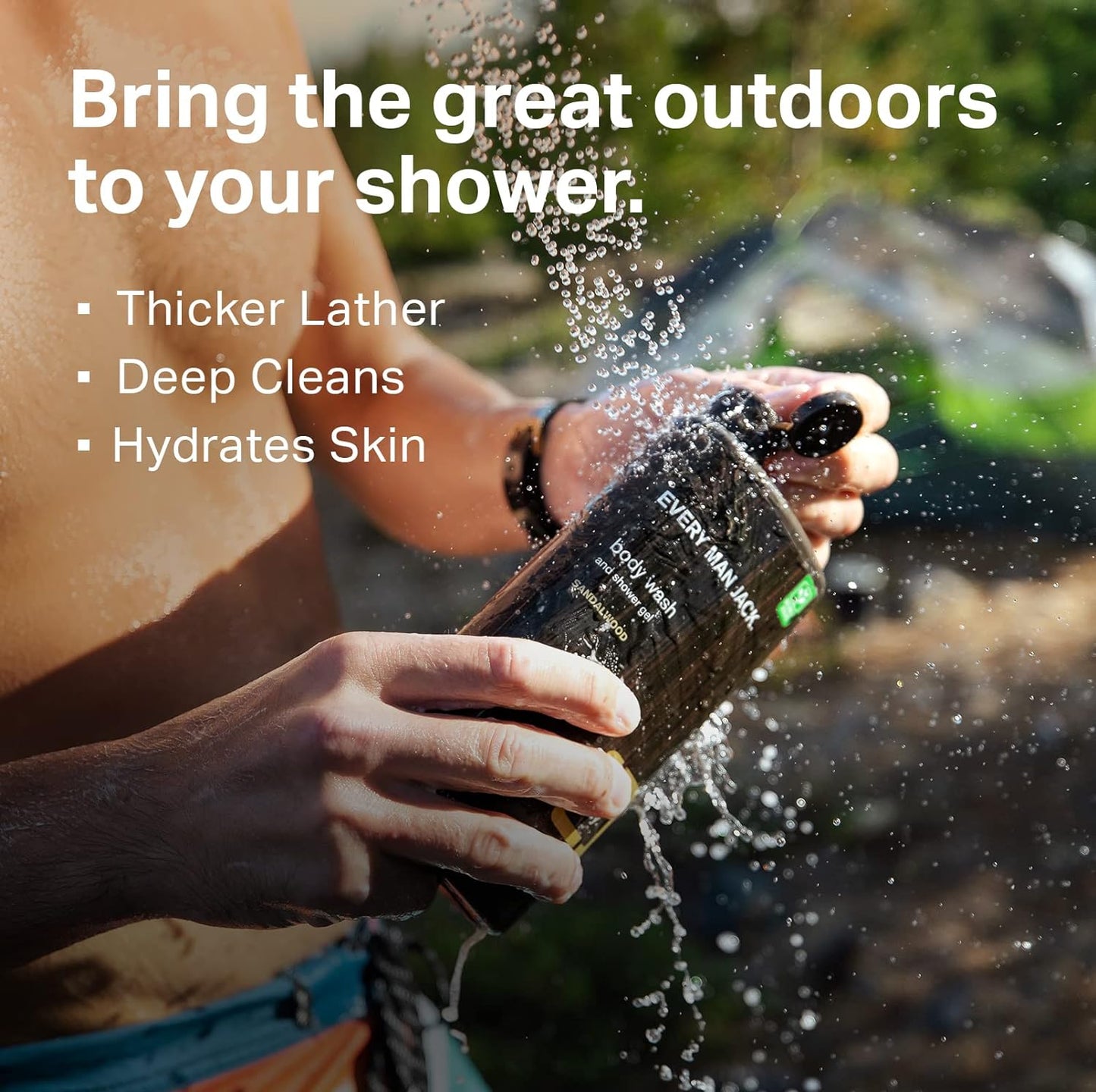 Every Man Jack Nourishing Cedar + Red Sage Mens Body Wash for All Skin Types - Naturally Derived Ingredients - Cleanse and Hydrate Skin with Coconut and Glycerin - 24oz 2 Bottles