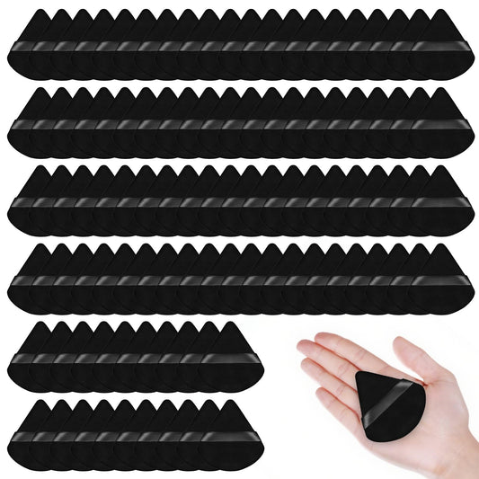 100PCS Black Triangle Powder Puff Face Makeup Powder Puffs Sponge Soft Powder Puffs for Loose Powder Cosmetic Foundation