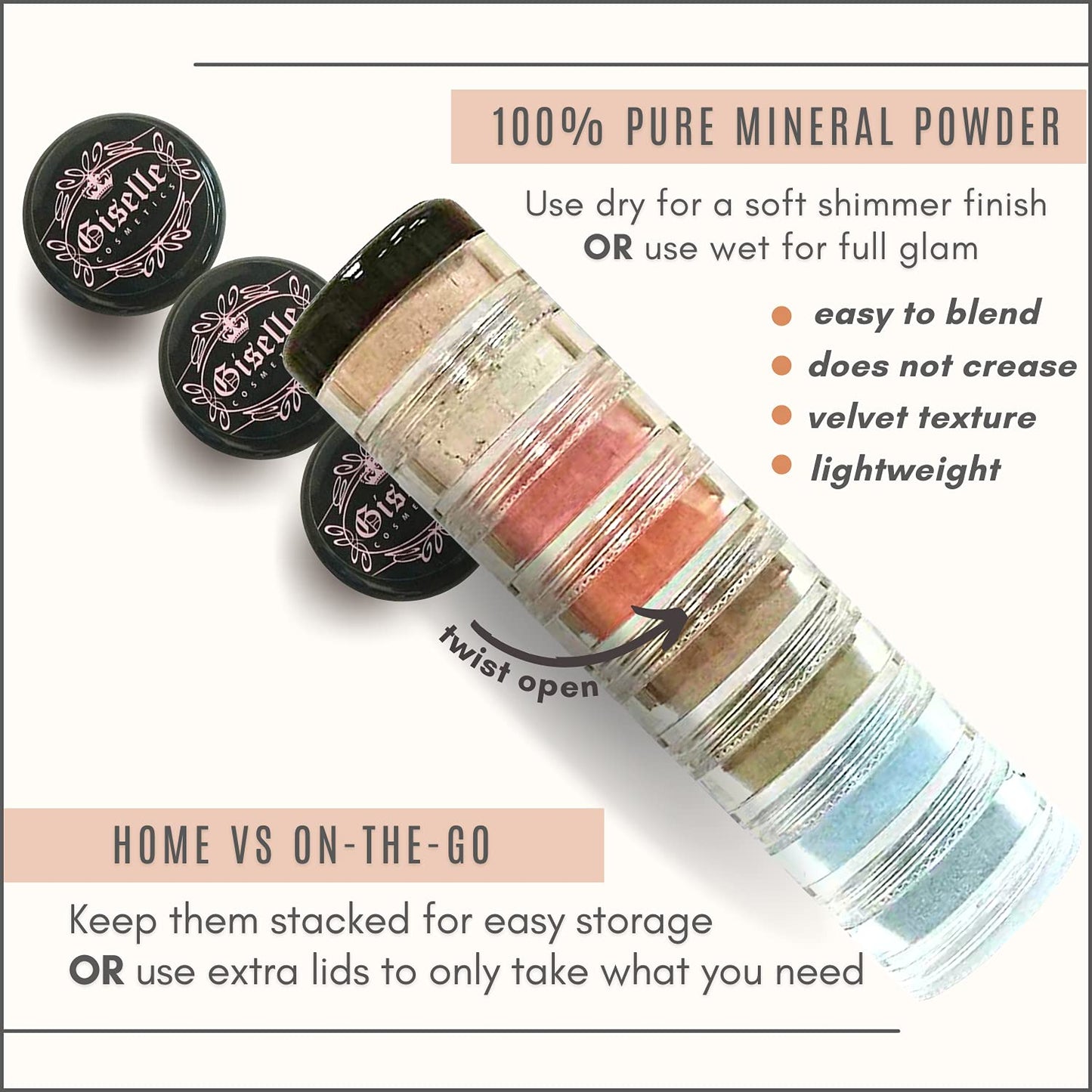 Loose Mineral Eyeshadow and Contouring Palette - Manhattan Chick 8 Shade Set