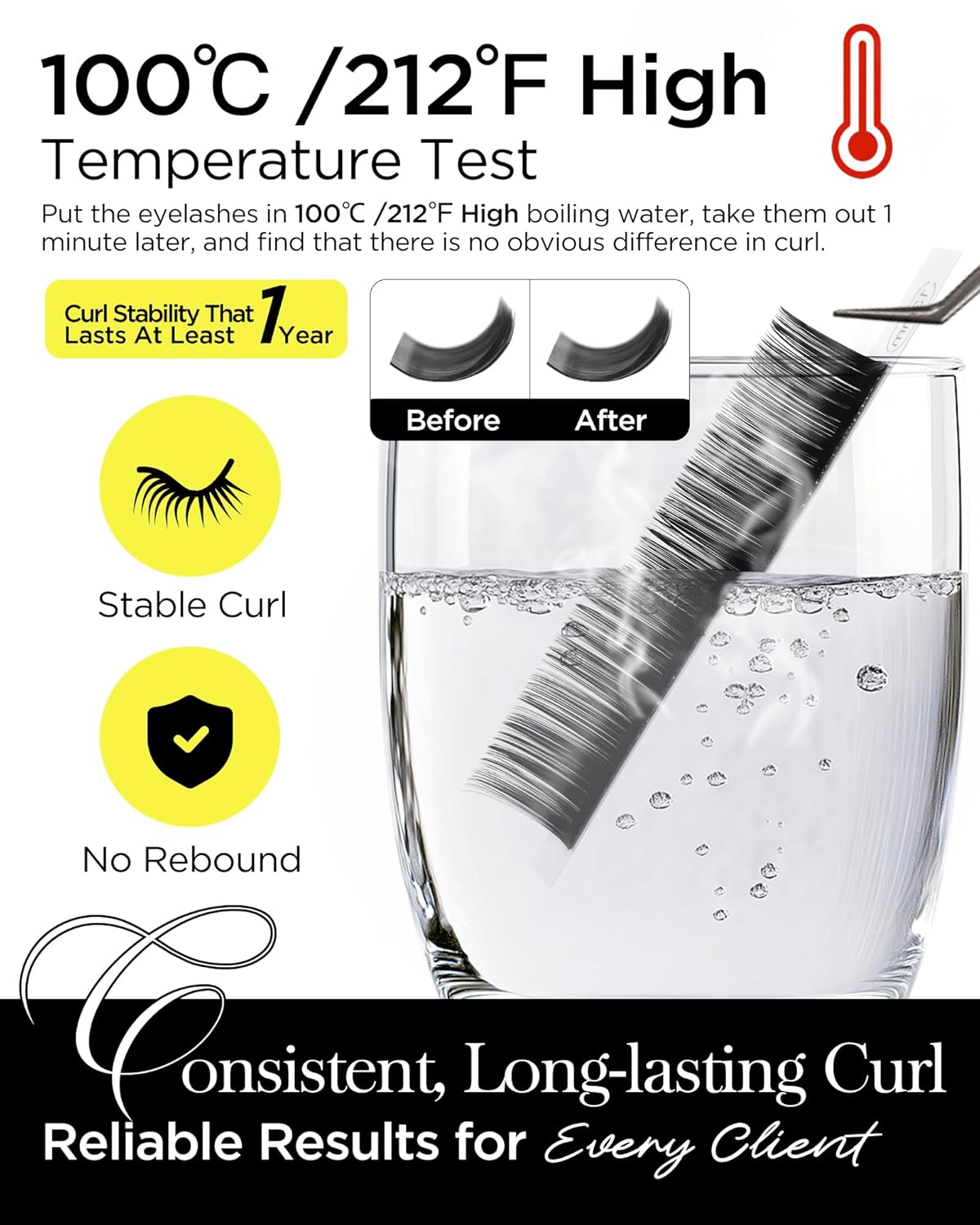 BEYELIAN Eyelash Extension Natural Matte Black 0.05 D Curl 12mm Tray Easy Fan Lash Extensions Volume Lashes Professional Use Natural Matte Black (0.05 D 12mm)