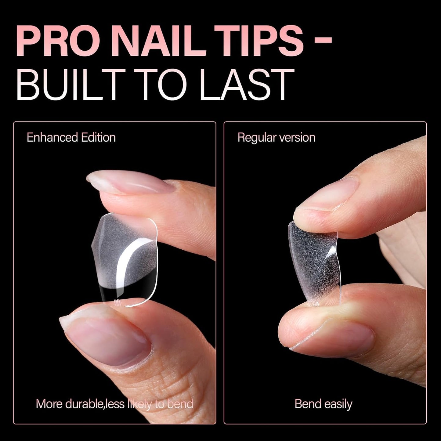 AILLSA Short Square Nail Tips, Fake Thickened Half Matte Nails Tips, Pre-shaped Press on False Nail Tip for Nail Salon 450PCS 15 Sizes with Storage Box