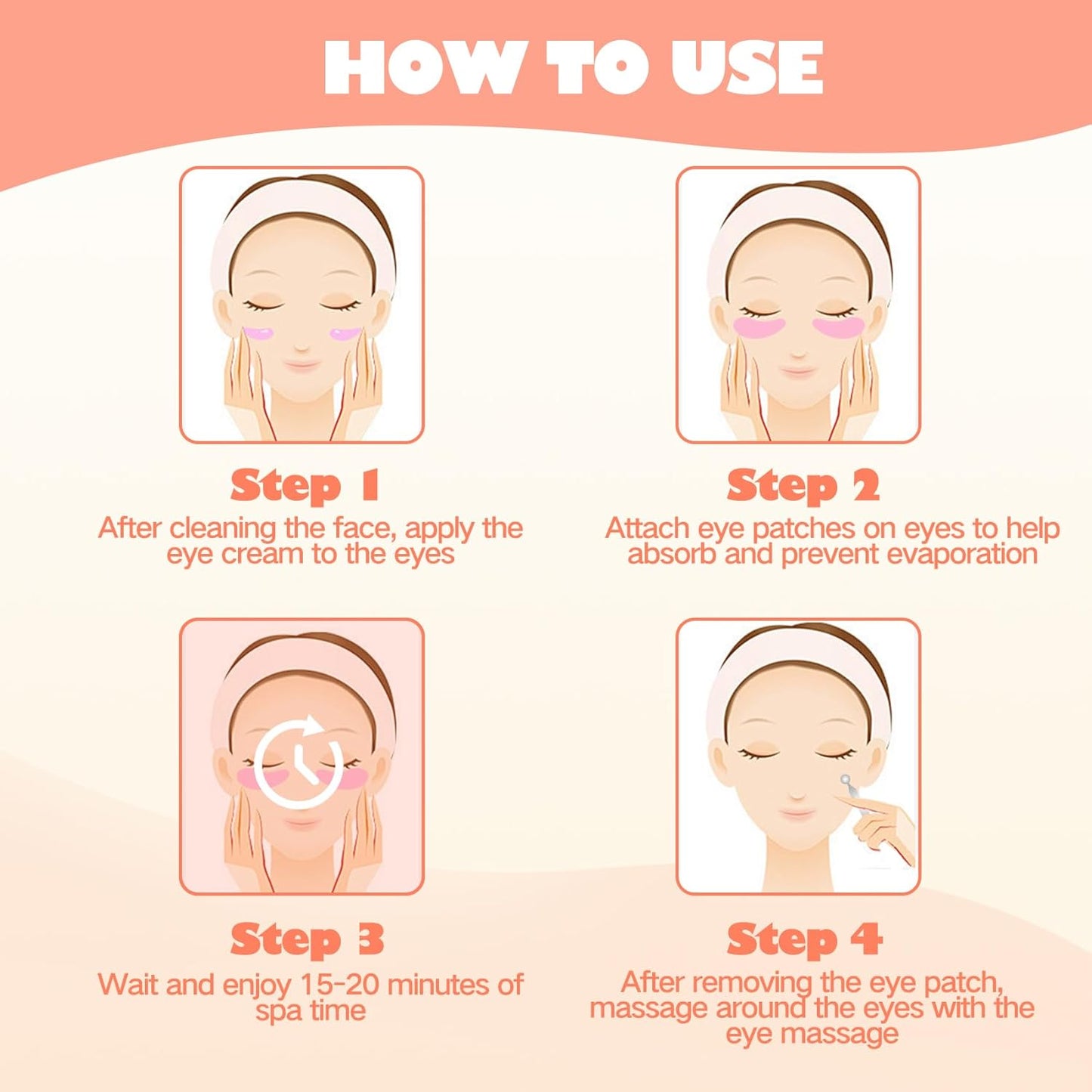 2 Pairs Silicone Reusable Eye Patches, Under Eye Mask Patches for Reduce Eye Wrinkle and Fine Lines Skin Care