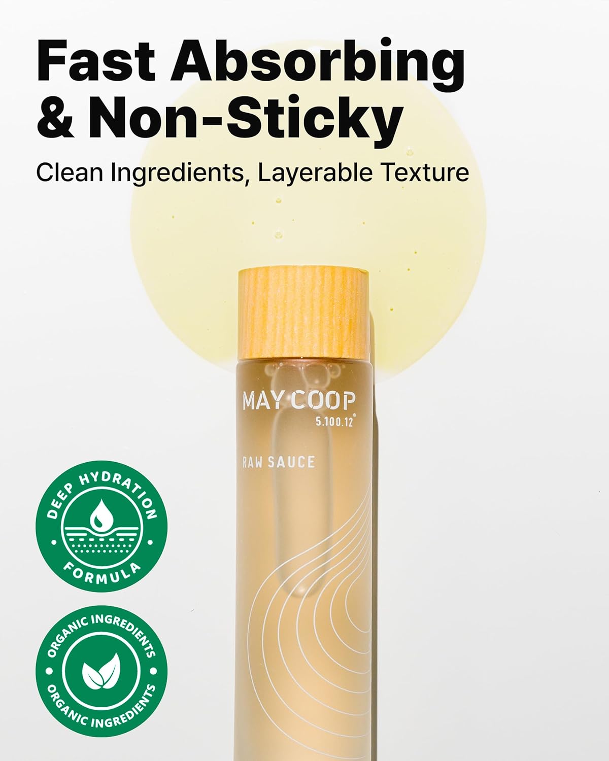 MAY COOP Moisture Essence Toner – Korean Hydrating & Nourishing Skincare for Dry Sensitive Skin with Wildcrafted Centella Asiatica, Rice Water & Birch Bark – Fast-Absorbing Texture – 5.07 fl. oz.