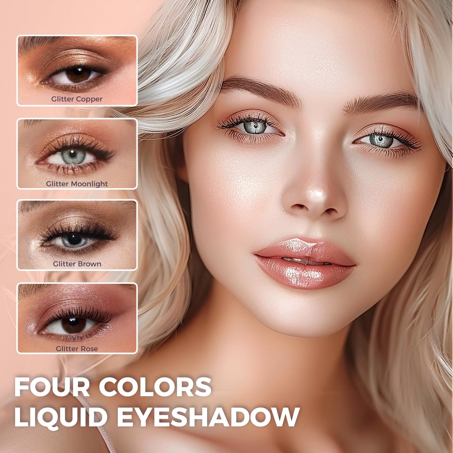 3 Pcs Cosmetic Sets 12 colors 4-Function cosmetic stick +Nonstick Raincoat Lip Gloss（3 colors+Clear Lip Gloss）+Liquid Eyeshadow in Four Colors Sets Waterproof