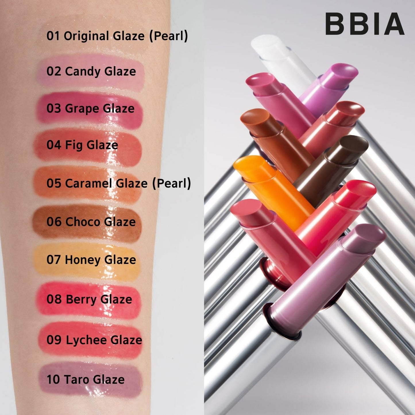 BBIA Over Glaze Stick - Lip Plumping Melting Balm Gloss Lipstick, Intensive Volume Up, High Shine & Glossy, Ultra Watery Moisturizing & Volumizing, Glowy Texture, Korean Lip Makeup (10 TARO GLAZE)