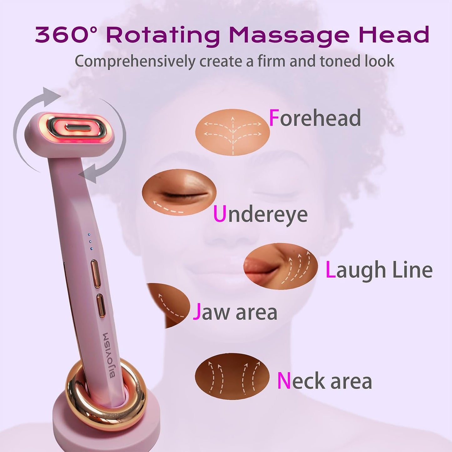 Red Light Therapy Wand for Face and Neck - 9 Color LED Massager - Multifunctional Anti-Wrinkle Face Lift Device - Microcurrent Facial Device for Skincare