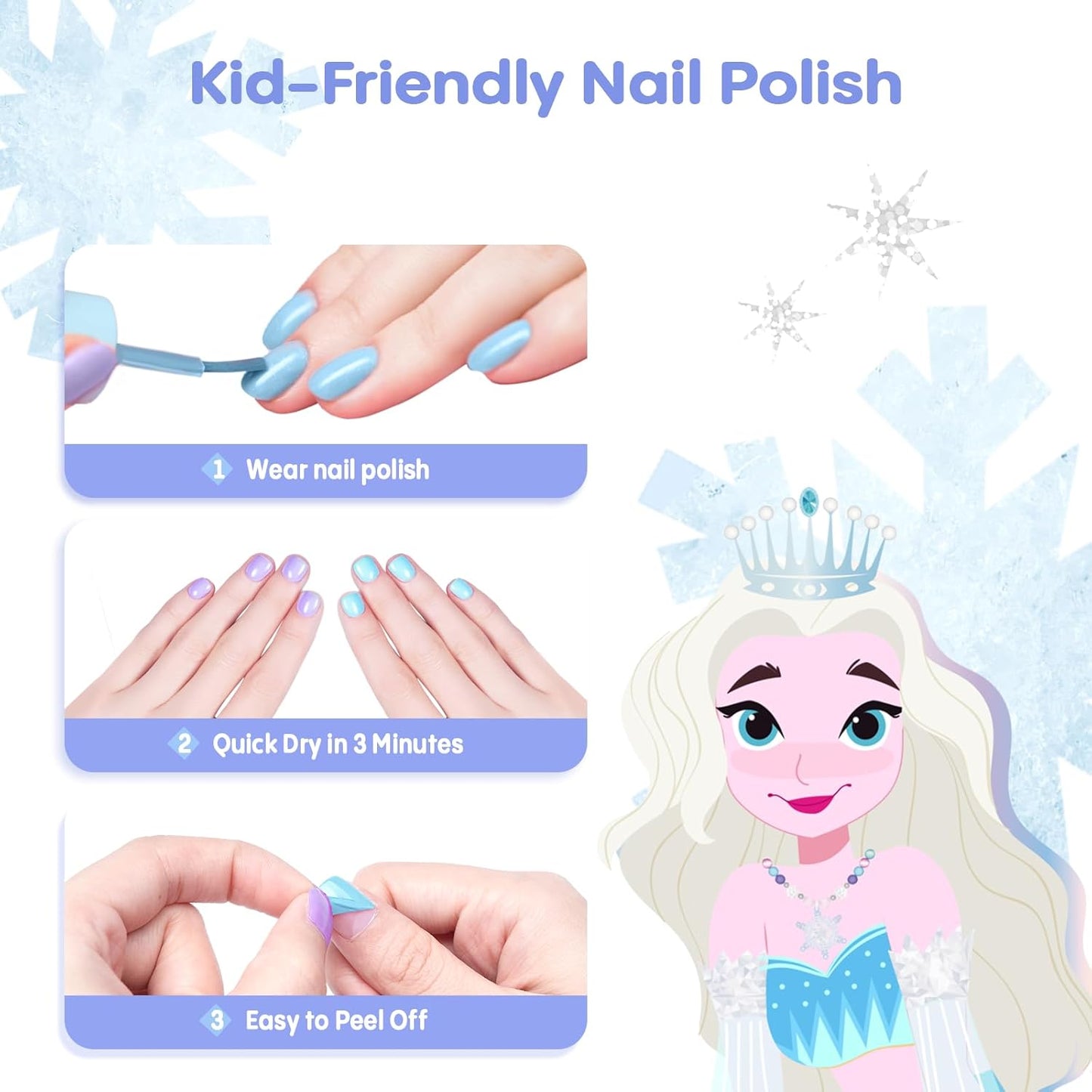 Tomons Kids Nail Polish Set for Girls, Non Toxic Nail Polish Art Kit for Kids Ages 7-12, Toys Gifts for 8 9 10 11 12 Girl, Bracelets, Glitter, Sequins, Stickers - 8 Colors