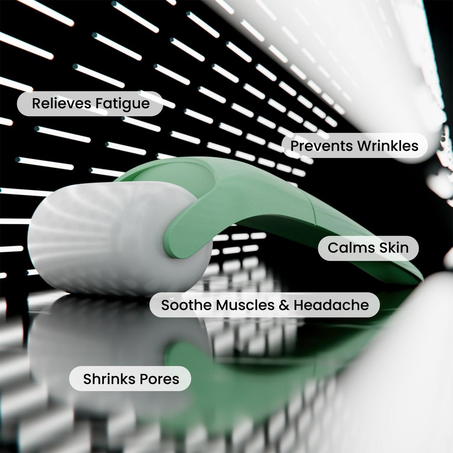 ROSELYNBOUTIQUE Ice Roller for Face Wrinkles Fine Lines Puffiness Stick Massager Facial Skin Care Tools Self Care Gifts for Men Women (Green)