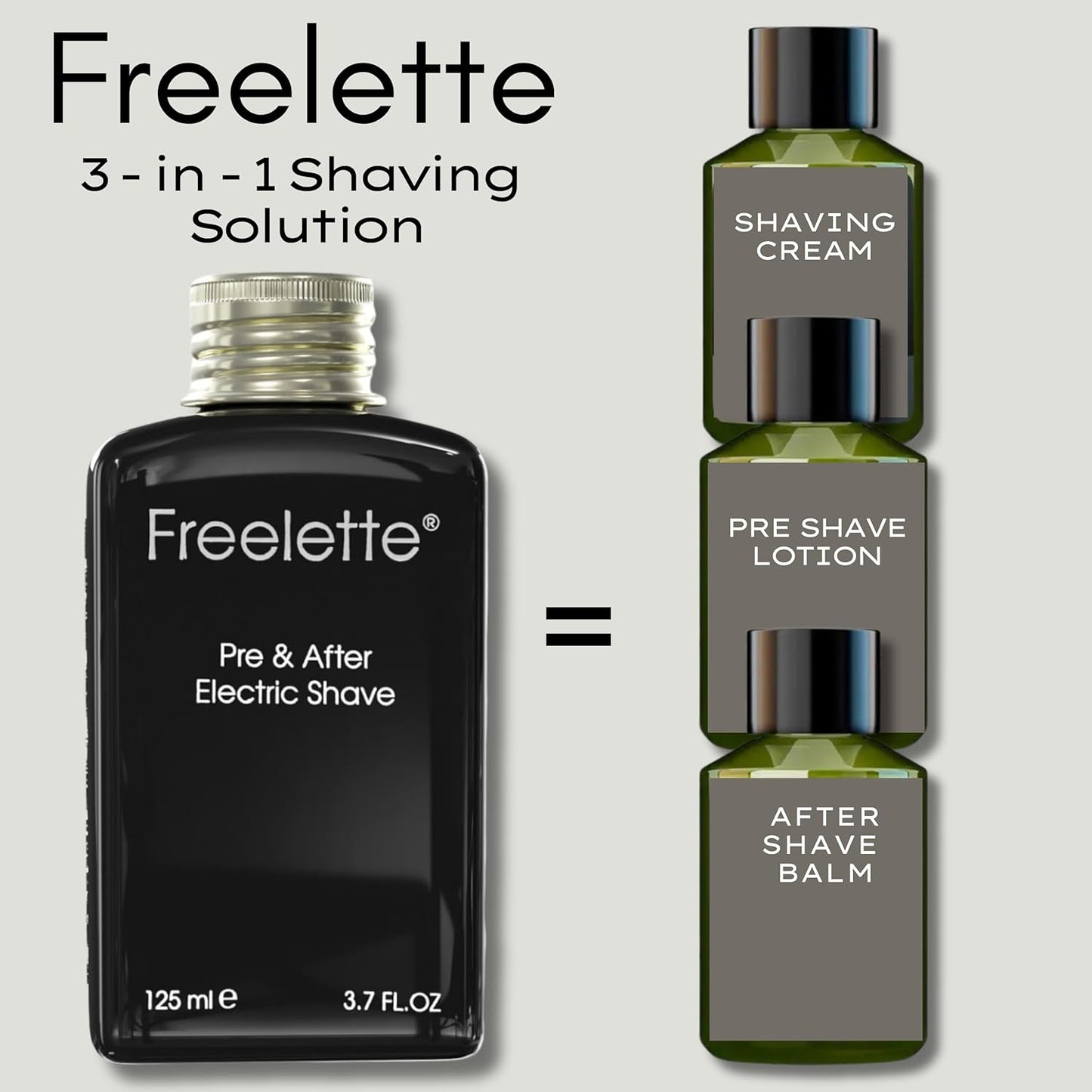Pre Electric Shave After Shave Lotion Cream - Best For Close Shave - Smooth Irritation-Free Shaving - Shooting and Moisturising Formula Balm. Freelette (7.4 Fl Oz (Pack of 1), PALMETTO AND BISABOLOL)