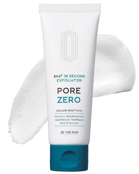 BHA+ Pore Zero 30 Second Exfoliator - Pore Erasing Face Peeling Gel with Salicylic Acid, Aloe Vera - Removes Dead Skin & Sebum - Glass Clear Skin, Korean Skincare, 3.38oz.
