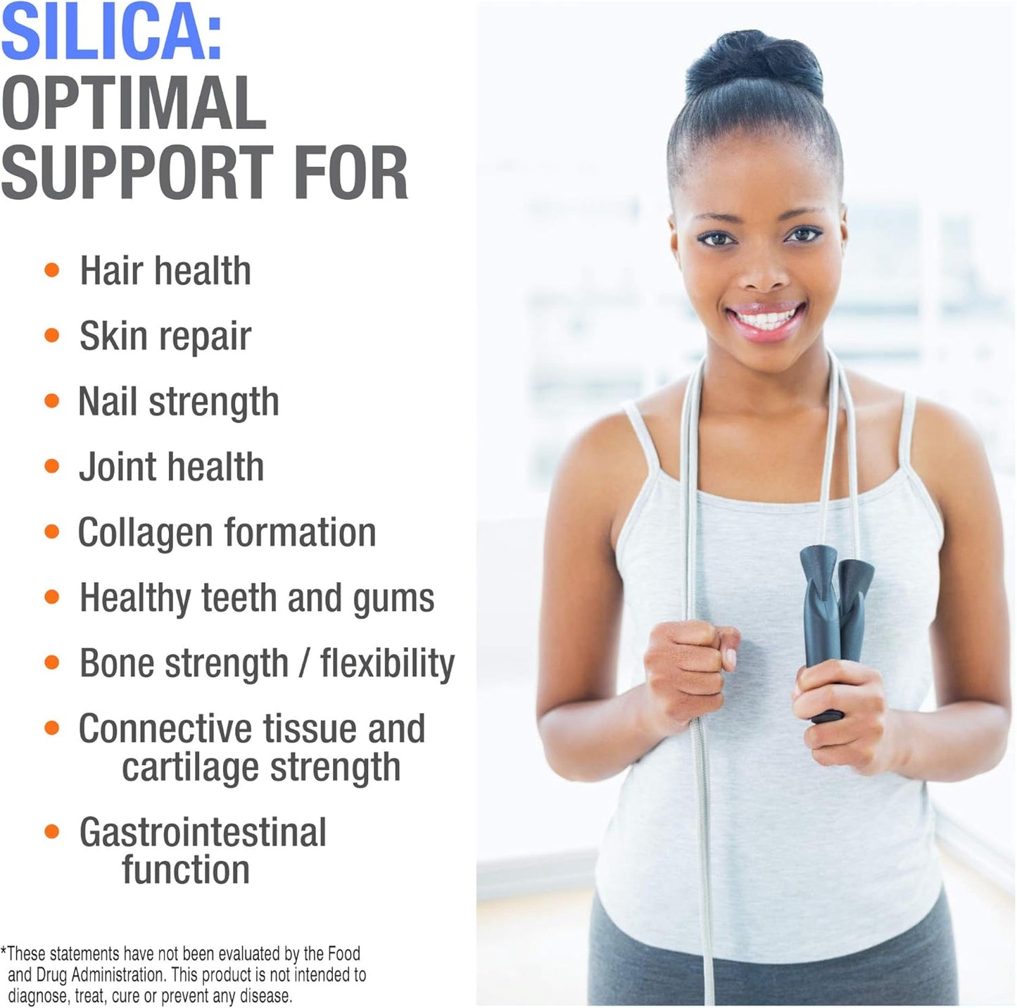 Cellfood Essential Silica Anti-Aging Formula, 4 fl oz - Supports Healthy Bones, Joints, Hair, Skin, Nails, Teeth & Gums - Easy to Absorb Liquid - Gluten Free, Thiaminase Free, Non-GMO - 40-Day Supply