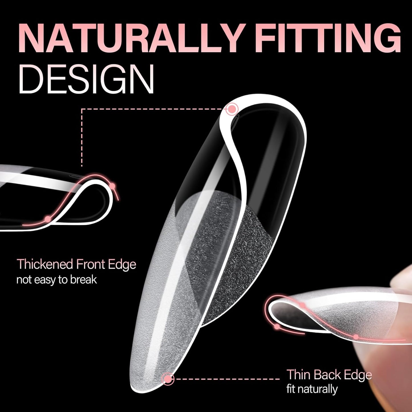 AILLSA Short Square Round Fake Nail Tips 240Pcs Soft Nail Gel Tips Pre-Shaped Acrylic Nail Tips, Half Matte Full Cover Press on False Tips for Nail Extension Home DIY 15 Sizes Gelly Tips