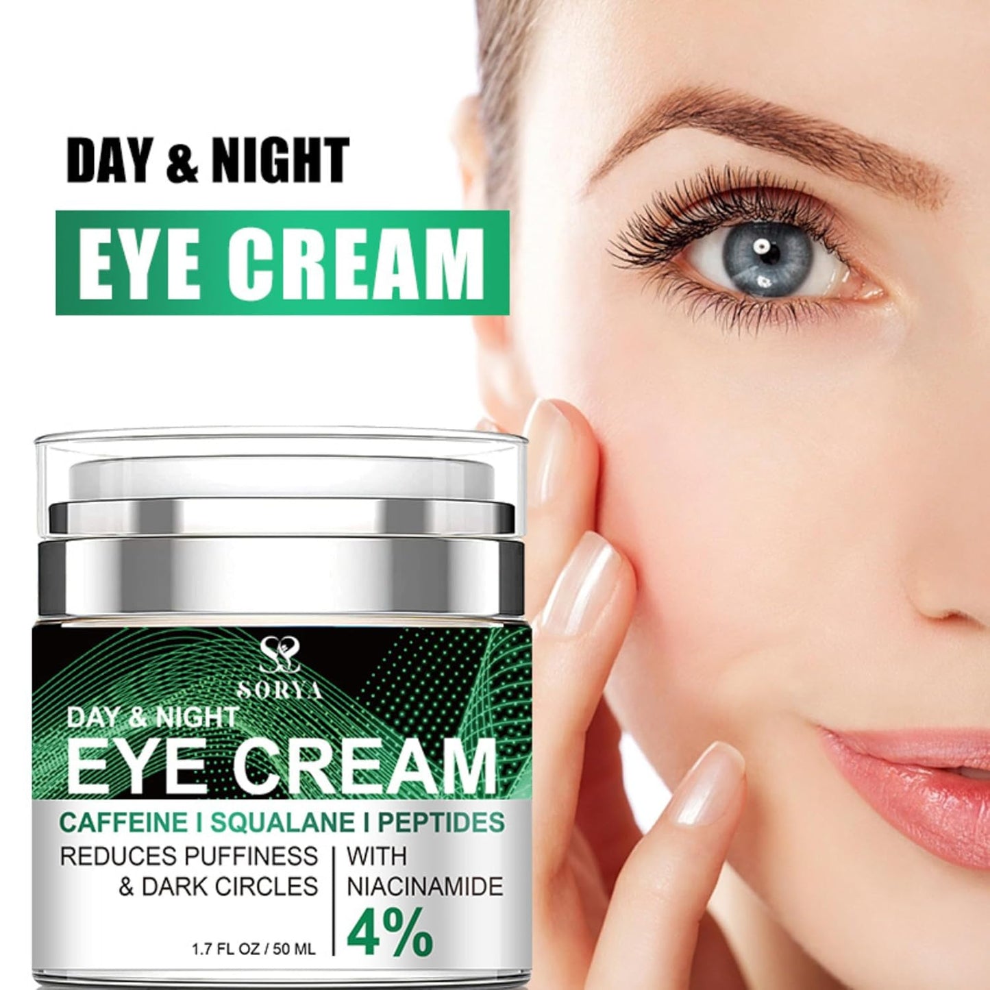 SORYA Eye Cream Remove Dark Circles Puffiness, Eye Bags Wrinkles Fine Lines, Under-Eye Bags Anti-Aging Collagen Revitalize Your Look with Our Advanced Formula for a Youthful Glow