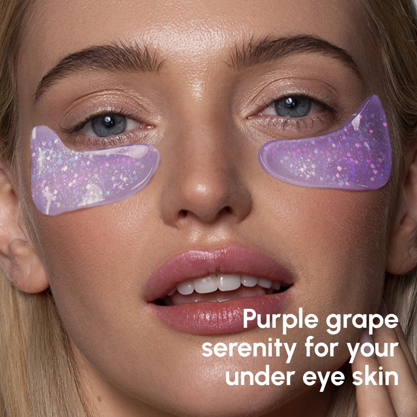 MAREE Violet Eye Gels - Marine Collagen Under Eye Patches for Puffy Eyes - Undereye Mask Patches for Women - Moisturizing Gel Eye Masks with Grape Water - Gel Pads