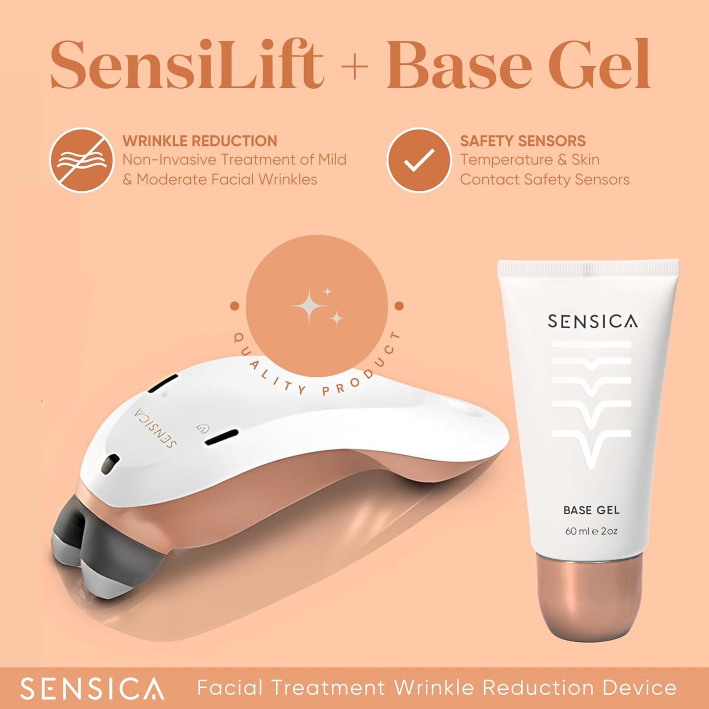 Sensilift Anti-Aging Radio Frequency Skin Tightening Device | Clinically Proven Collagen Boosting Technology for Wrinkle Reduction and Face Lifting | Non-Invasive, Professional Face & Neck Treatment