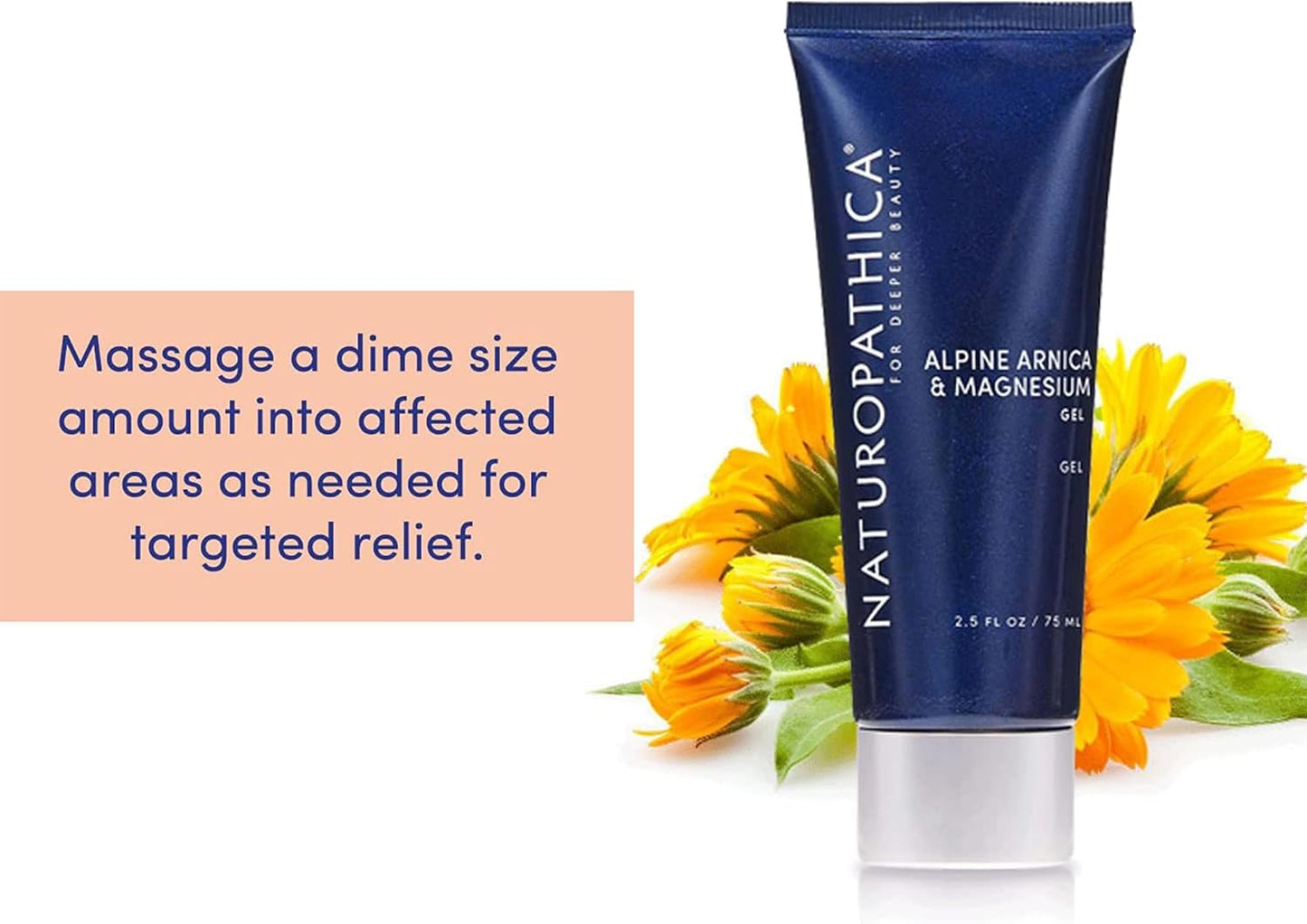 Naturopathica Alpine Arnica & Magnesium Gel, Cooling Massage Gel with Menthol for Muscle Discomfort and Relaxation, 2.5 fl oz