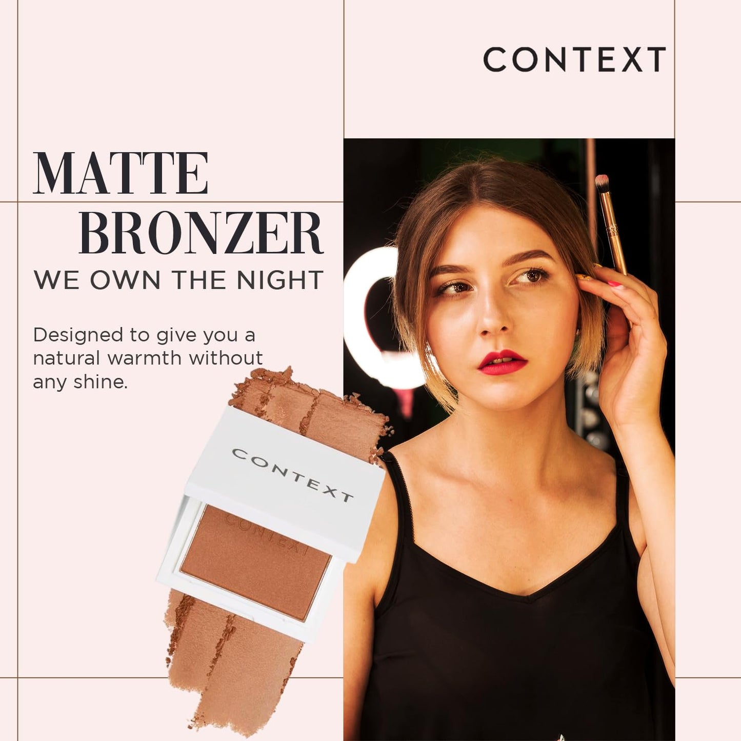 Context Skin Matte Bronzer Powder | Vegan & Cruelty-Free Powder Bronzer for Face | Sun-Kissed Makeup Finish | Long-Lasting, Buildable Coverage Skin Tones | Speed of Sound