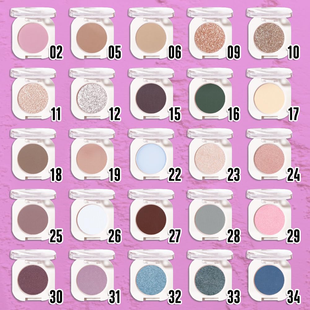 Violet Purple Single Matte Eyeshadow Makeup, Neutral Powde Eye Shadow for Older Women, Purple Violet Matte Singles Eyeshadow Palette Pigmented Waterproof, Girls Monochrome Vegan Eyeshadows Gift