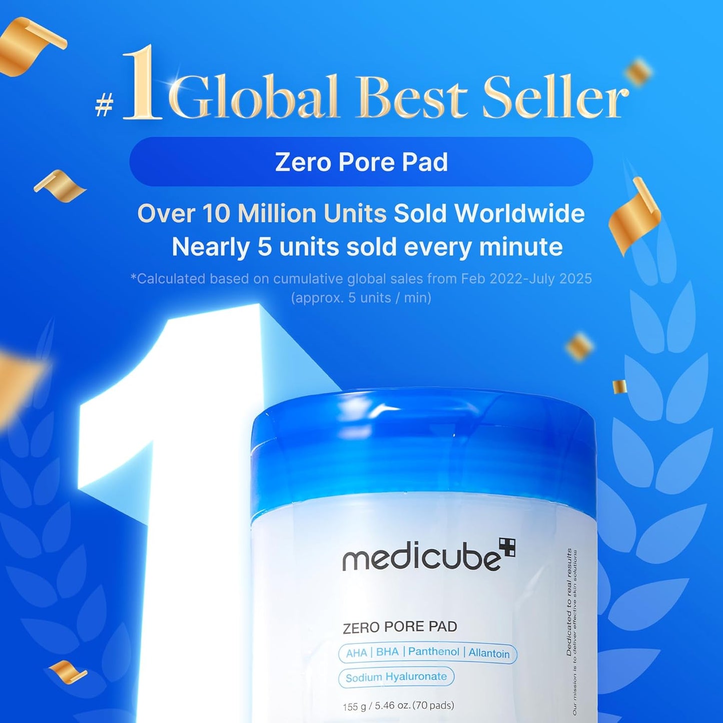Medicube Zero Pore Pads 2.0, Dual-Textured Facial Toner Pads for Exfoliation and Pore Care with 4.5% AHA Lactic Acid & 0.45% BHA Salicylic Acid, Ideal for All Skin Types, Korean Skin Care (70 units)