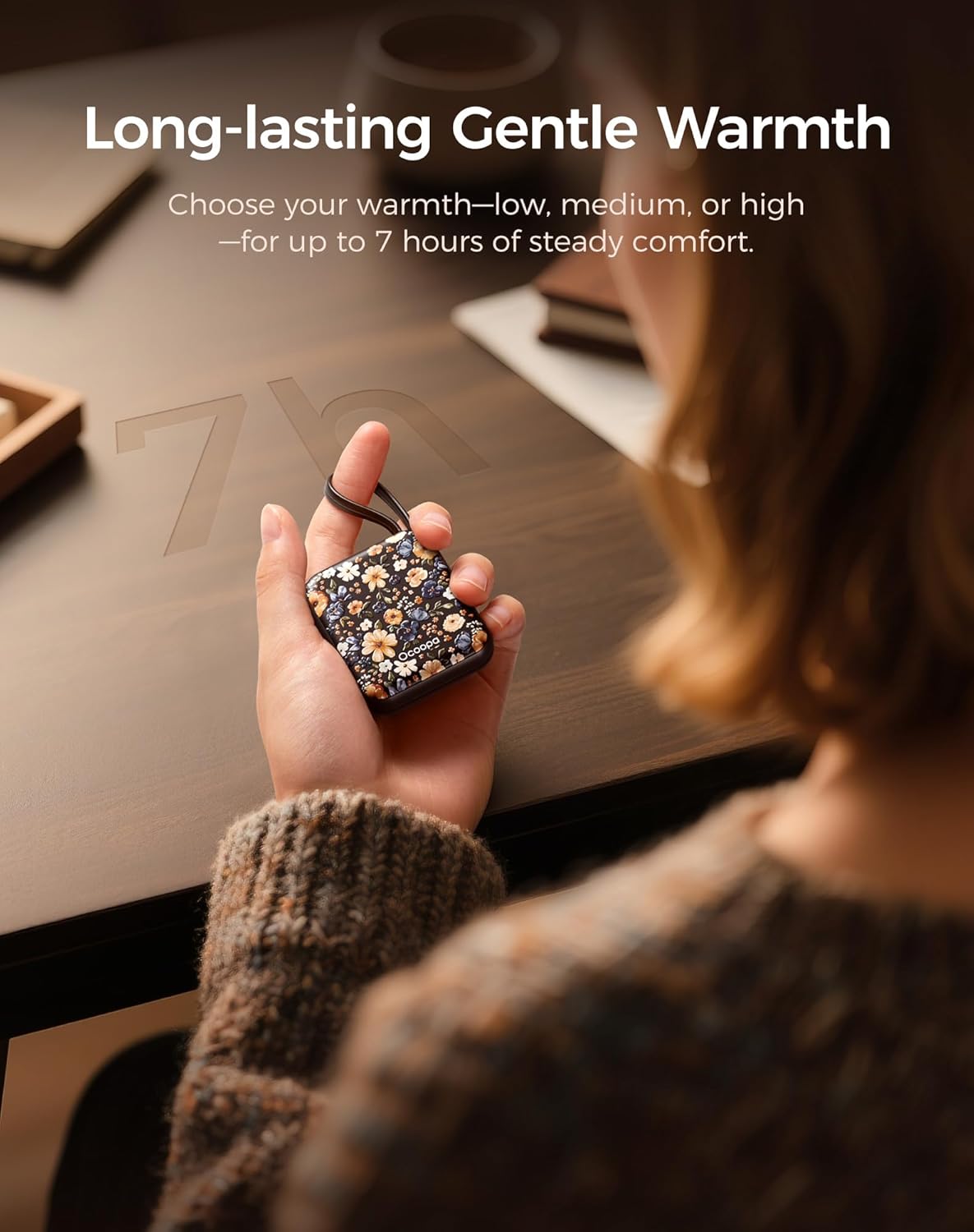 Ocoopa Hand Warmers Rechargeable UT5 Nano – Slim Electric Pocket Heater, Smart Temp Control, 14Hrs Battery, UL Safety, Artists in Bloom Design, Practical Gifts for Women, Christmas, Outdoor, Office