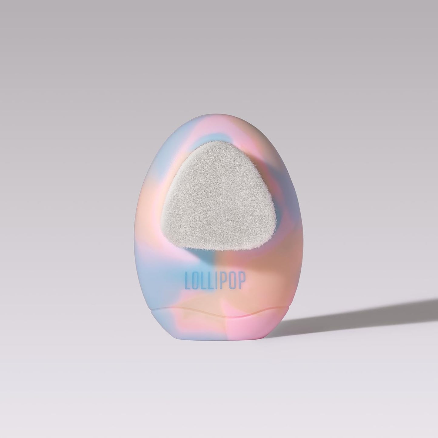 LOLLIPOP Dual-Sided Facial Cleansing Brush | Palm Size Silicone Face Exfoliator and Soft Fiber Cleanser | Manual Face Scrubber for Pores, Makeup Removal, Blackhead and Skincare Routine, Rainbow
