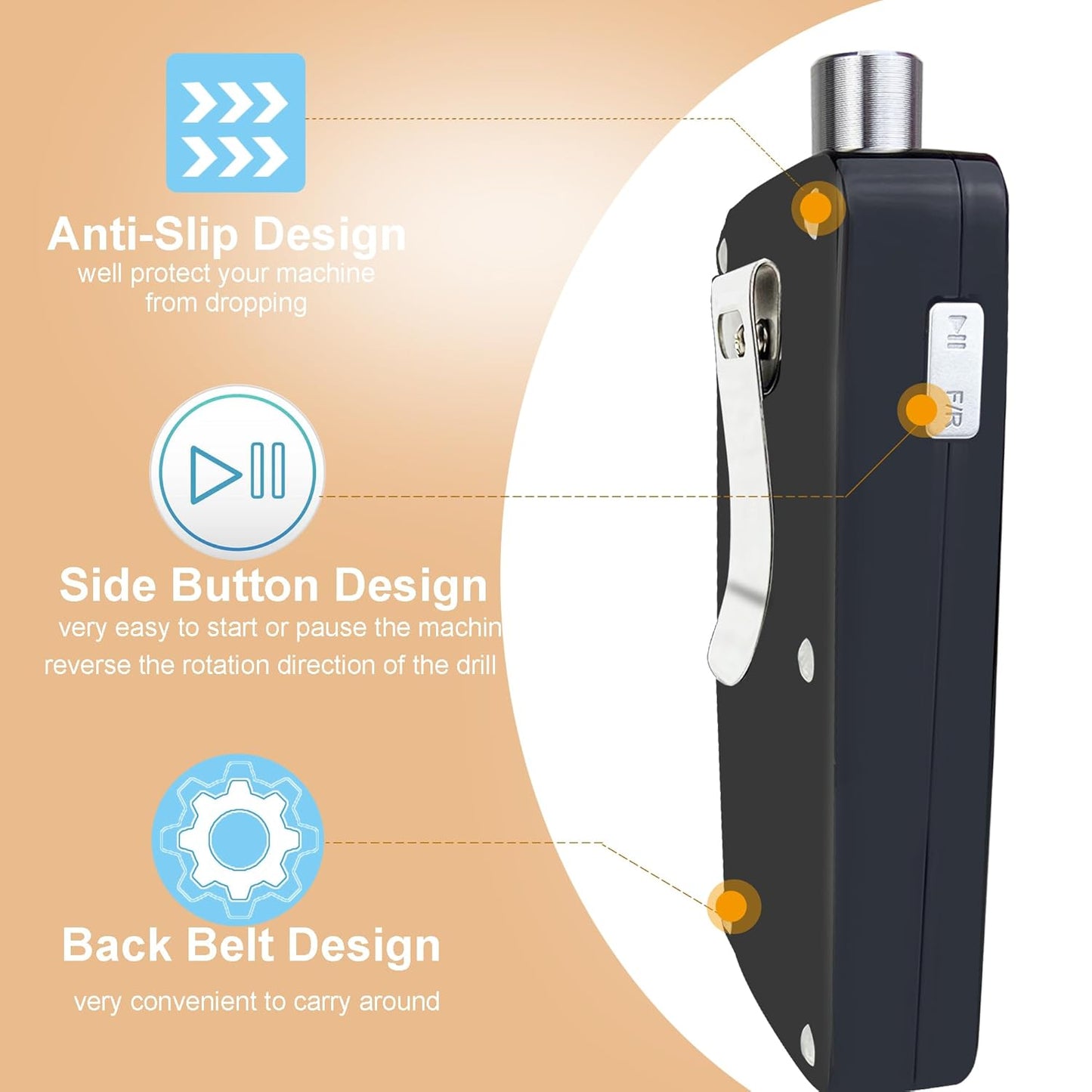 Professional Cordless Electric Nail Drill Kit – 35000 RPM Rechargeable E File with 10+ Hour Battery, 6-in-1 Bits – Portable Acrylic Gel Remover for Salon/Home,Drills para Uñas Professional