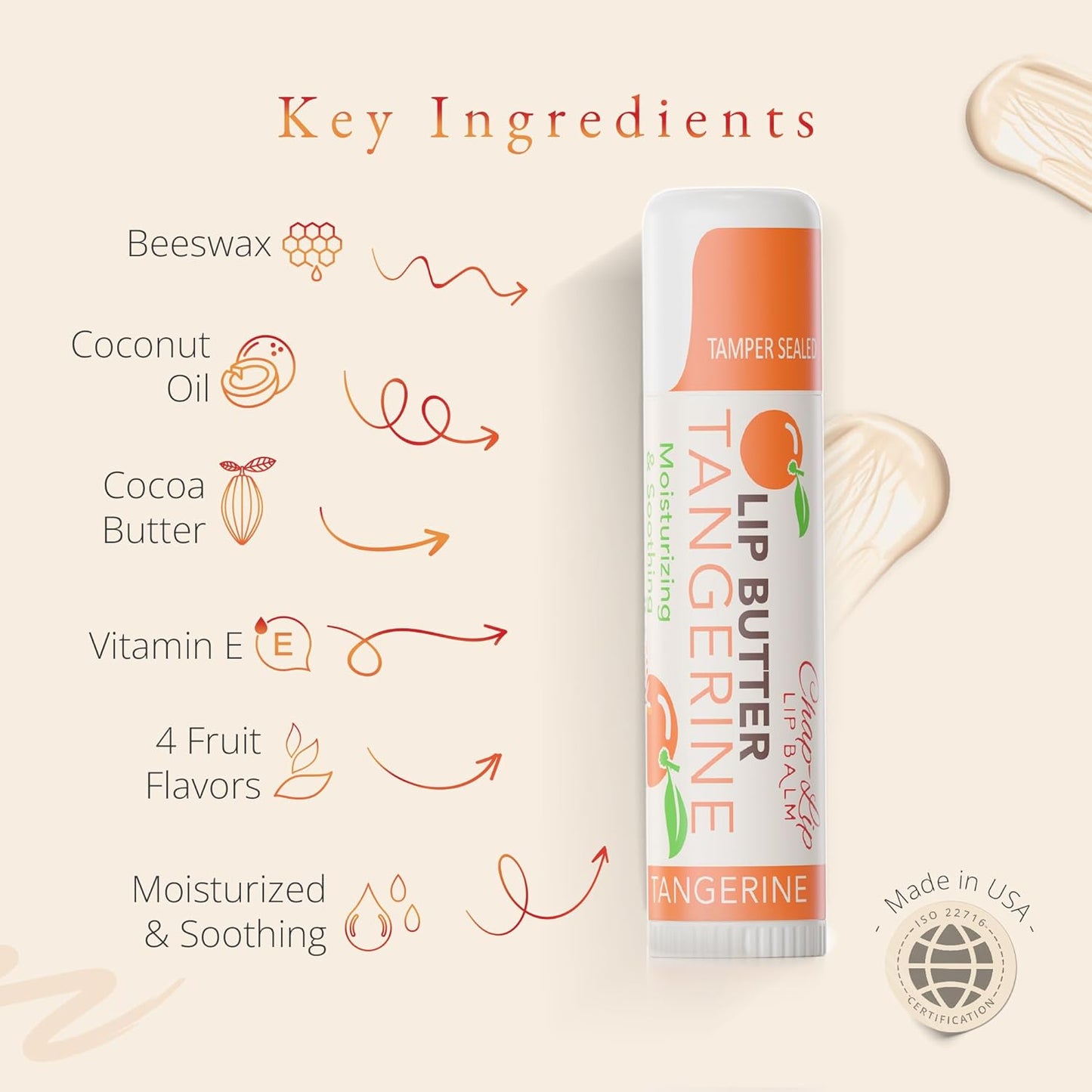 CHAP-LIP Original Lip Balm Hydrating Bulk Chap Stick with Fruit Flavors, Coconut Oil, and Cocoa Butter - Christmas Gift Stocking Stuffers Lip Therapy Pack for Men and Women - Made in the USA, 48 Pack