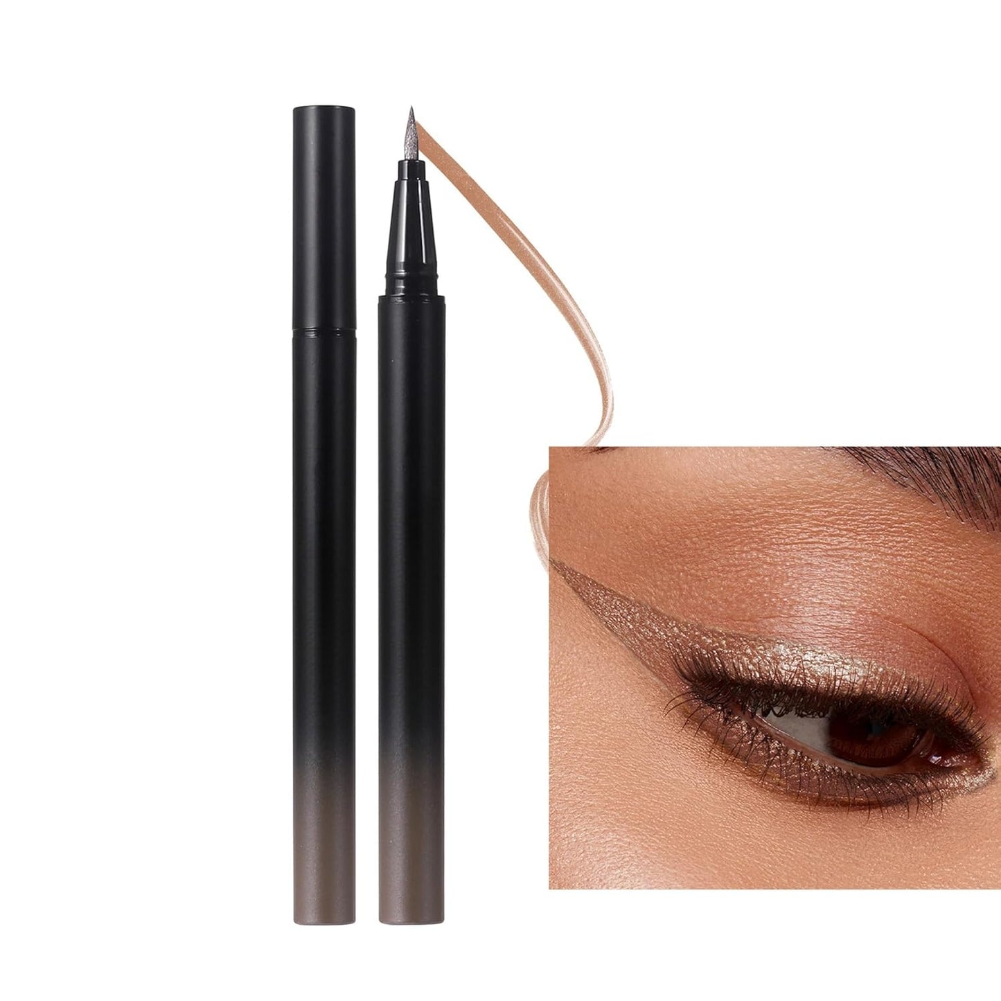 liquid eyeliner waterproof metallic ink eyeliner pencil long lasting high pigmented Brown