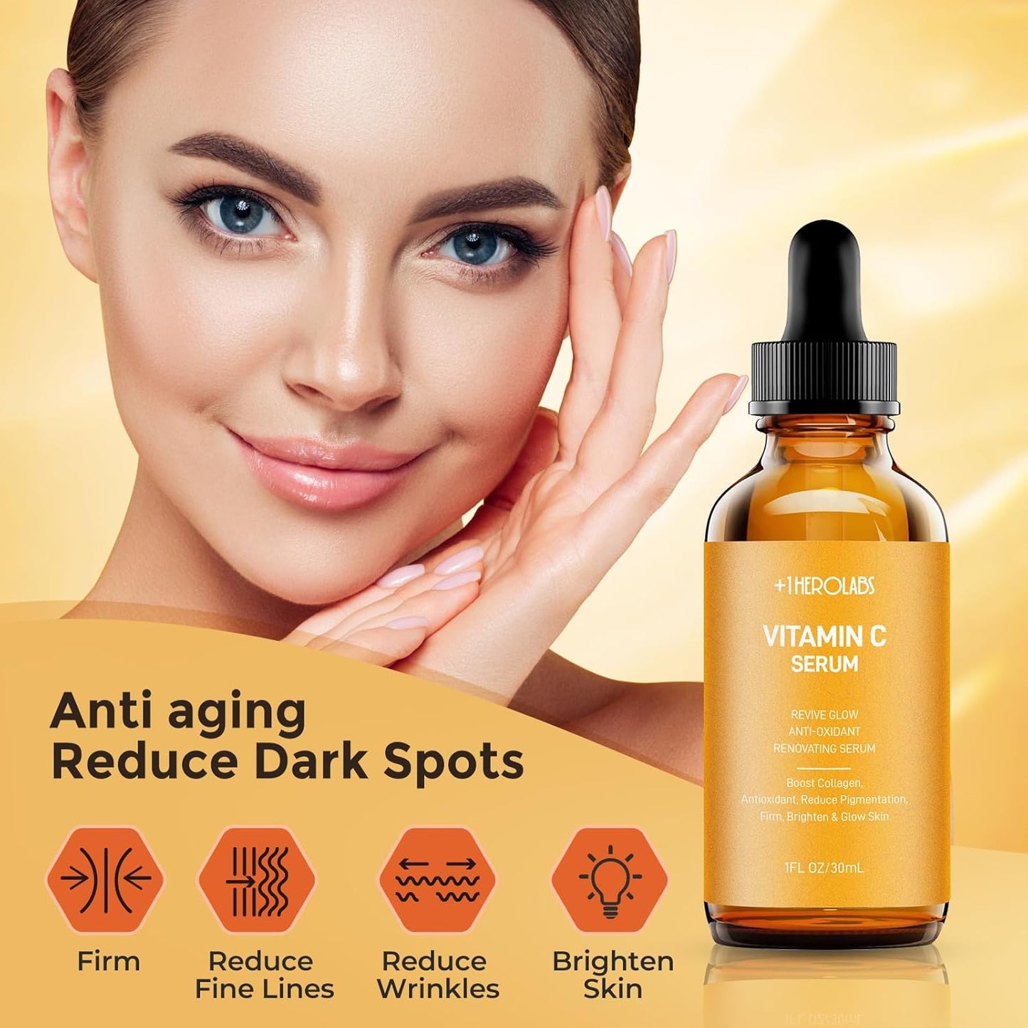 Vitamin C Serum for Face –Anti Aging Face & Eye Serum, Hyaluronic Acid, Reduce Fine Lines, Dark Spots and Wrinkle