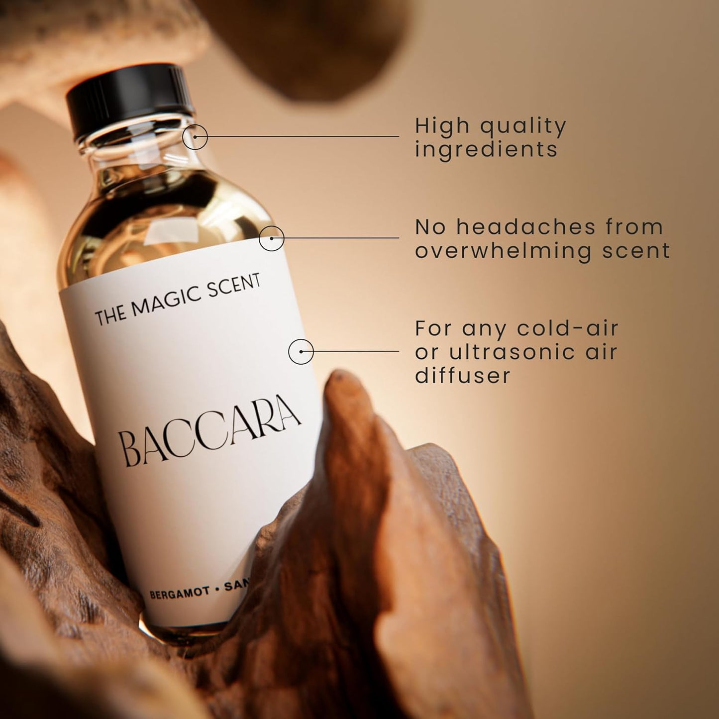 Baccara Diffuser Oil - Hotel & Home Luxury Scents Inspired by Baccarat Rouge - Diffuser Oil Scents for Home Designed for Use in All Diffusers - 8.5 fl oz, 250 mL