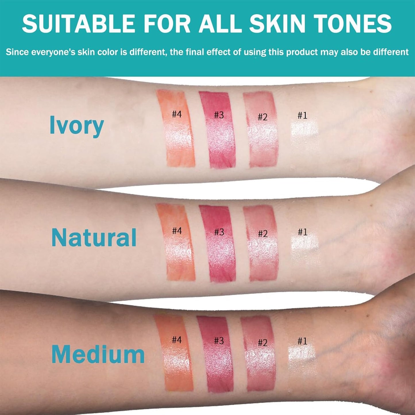 Lip Tint Hydrating, Moisturizing Lip Oil Balm, Long Lasting Waterproof Lip Gloss Non-Stick Cup Lipstick Set, Natural Ingredients Strong Moisturizing Lipstick (Muted Rose)