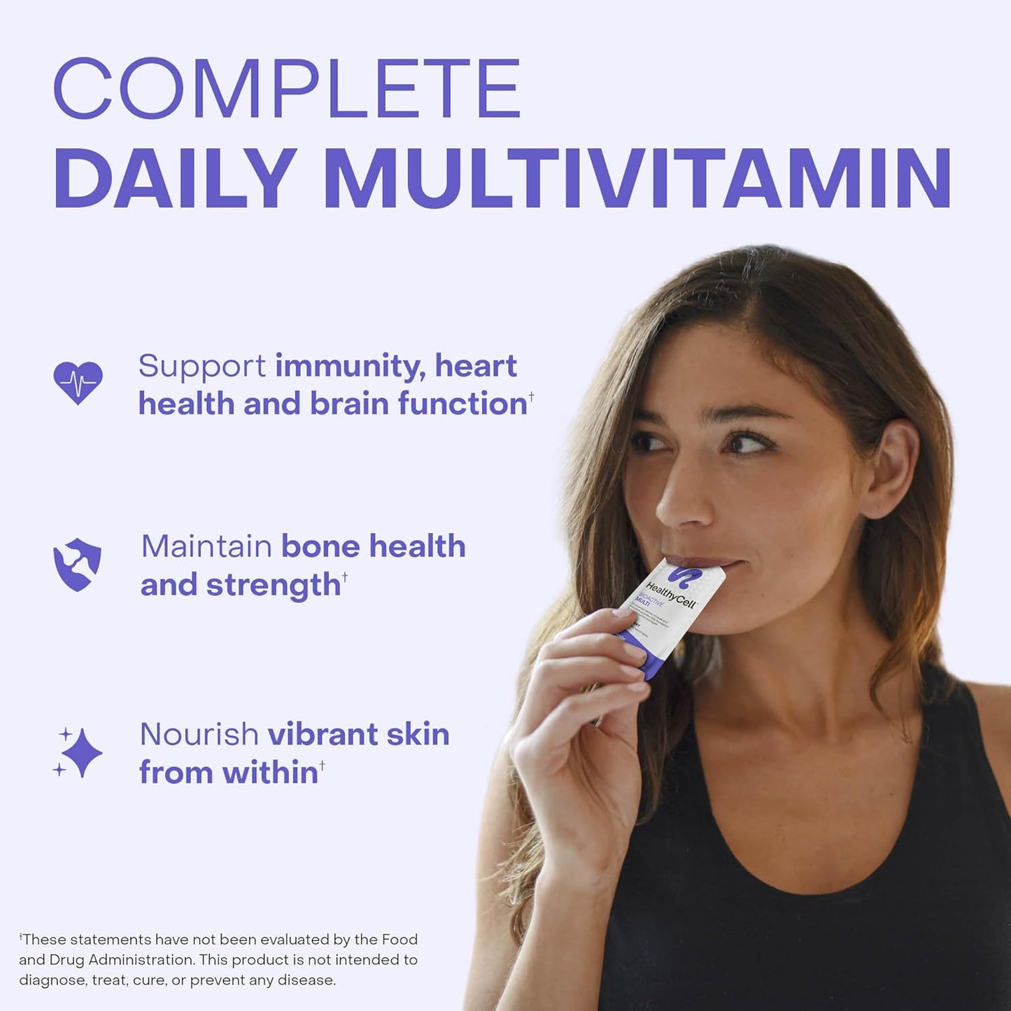 Healthycell Bioactive Daily Liquid Multivitamin for Men & Women – 20+ Essential Vitamins, Minerals & Antioxidants for Brain, Heart, Immunity, Energy, Skin & Hair Support - 30 Gel Packs