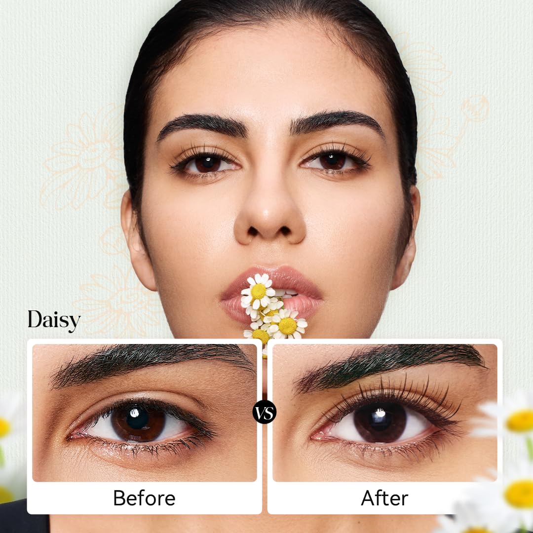 Soft Magnetic Eyelashes Kit with Applicator, [Daisy] 22mm Reusable Glue-free Wispy Magnetic Lashes, Cruelty-free False Lashes, Waterproof, Lightweight, Suit for Heavy Makeup