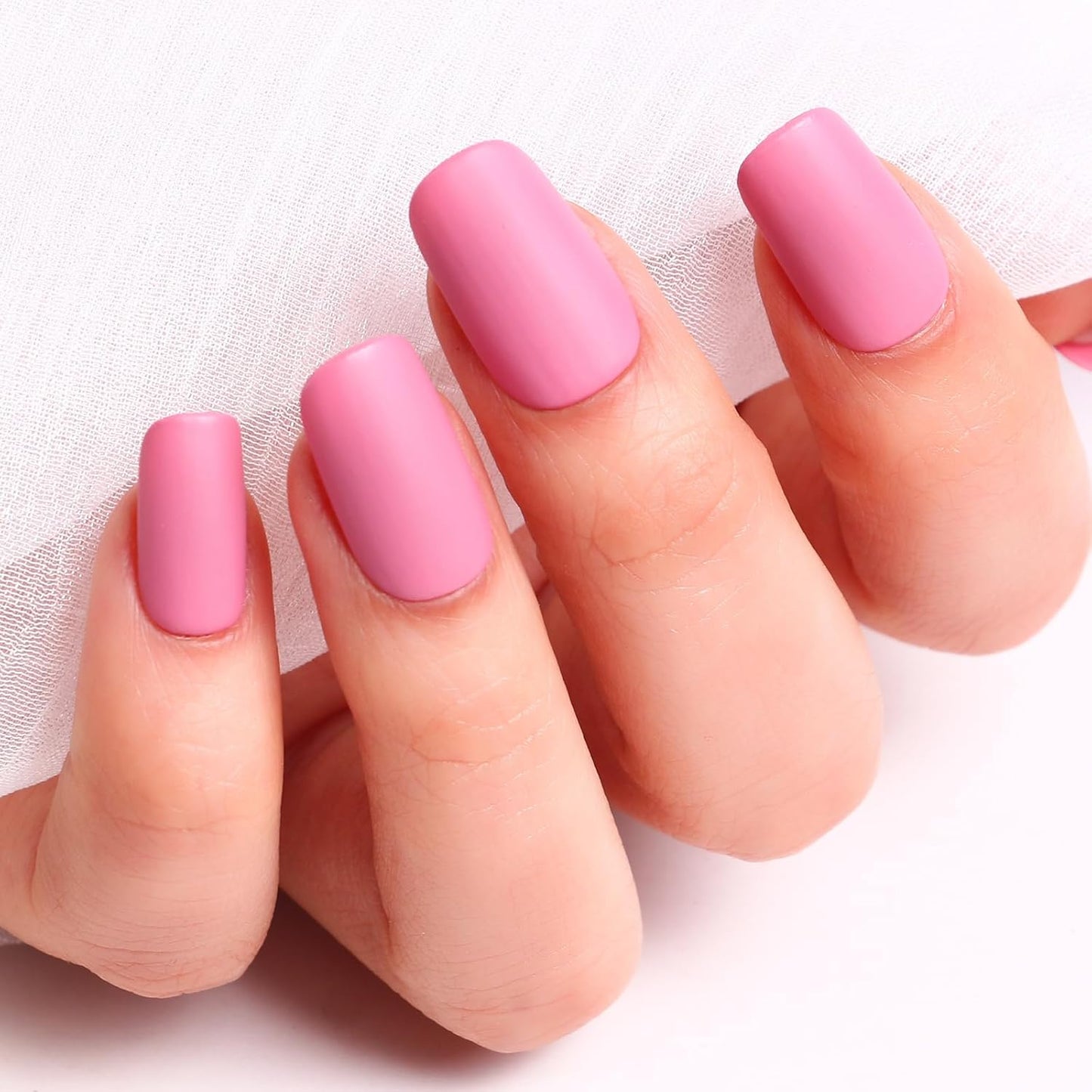 Matte Nail Polish Air Dry Nail Lacquer for Nail Art Varnish, Mist Effect Matte Finish Velvet Nail Polish, 0.35 fl oz (Deep Pink-22, 10 ML)