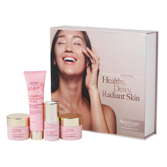 Reserveage Collagen Boosting Skincare Bundle - Includes Age-Defying Face Cream, Eye Cream, Hand & Foot Cream & Neck Cream for Women