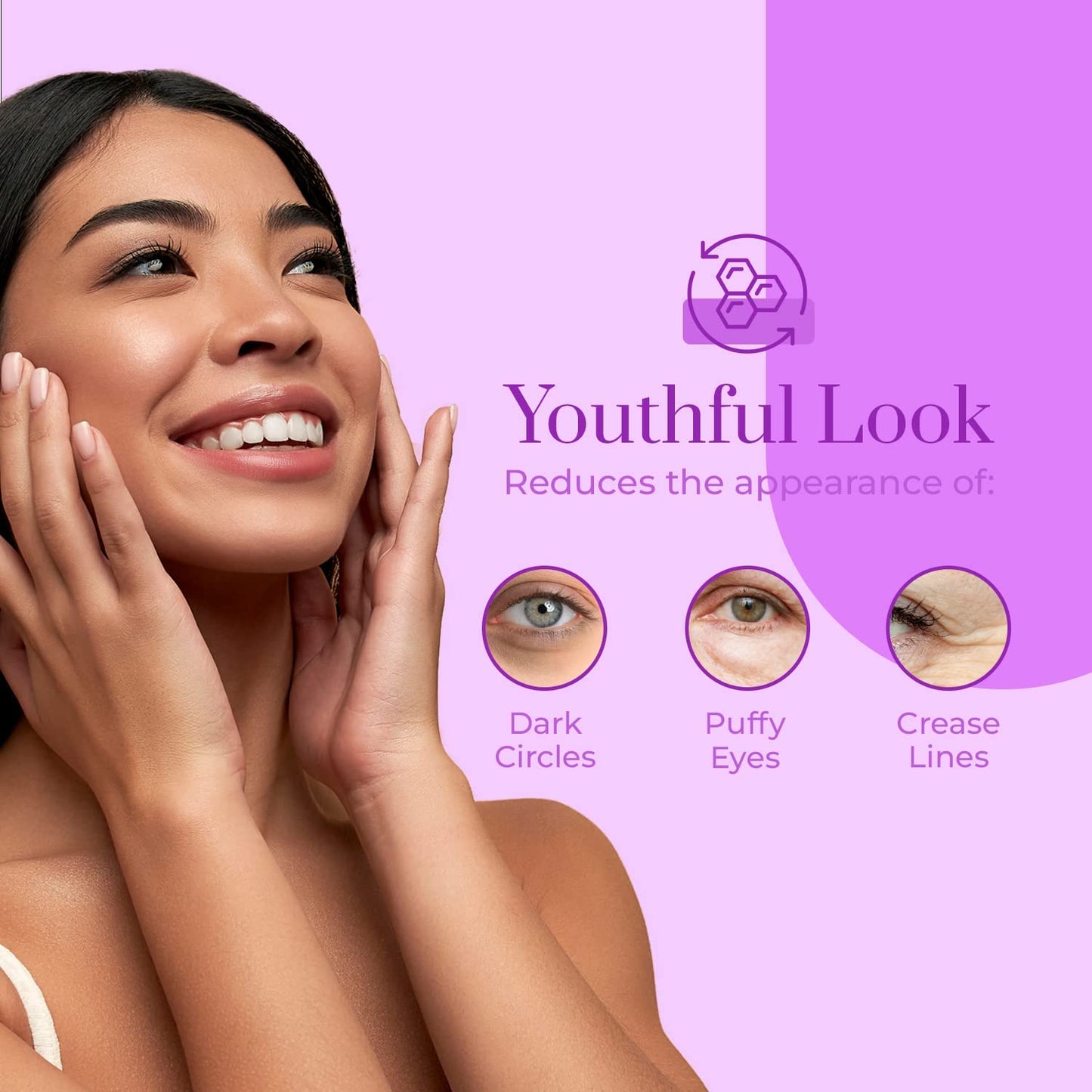 Collagen Eye Cream - For Dark Circles and Puffiness, Moisturizing & Anti-Aging Under Eye Cream - Cruelty Free Korean Skin Care For All Skin Types - 1.01 OZ