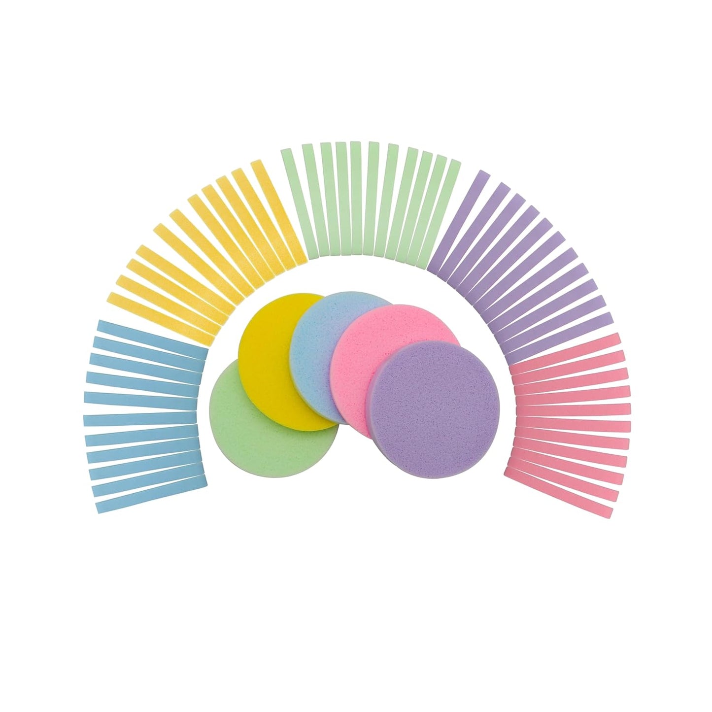 Facial Sponge Compressed 60 Counts Face Sponge Pads Exfoliating Spa Sponges for Facial Cleansing PVA Professional Face Cleanser Makeup Removal